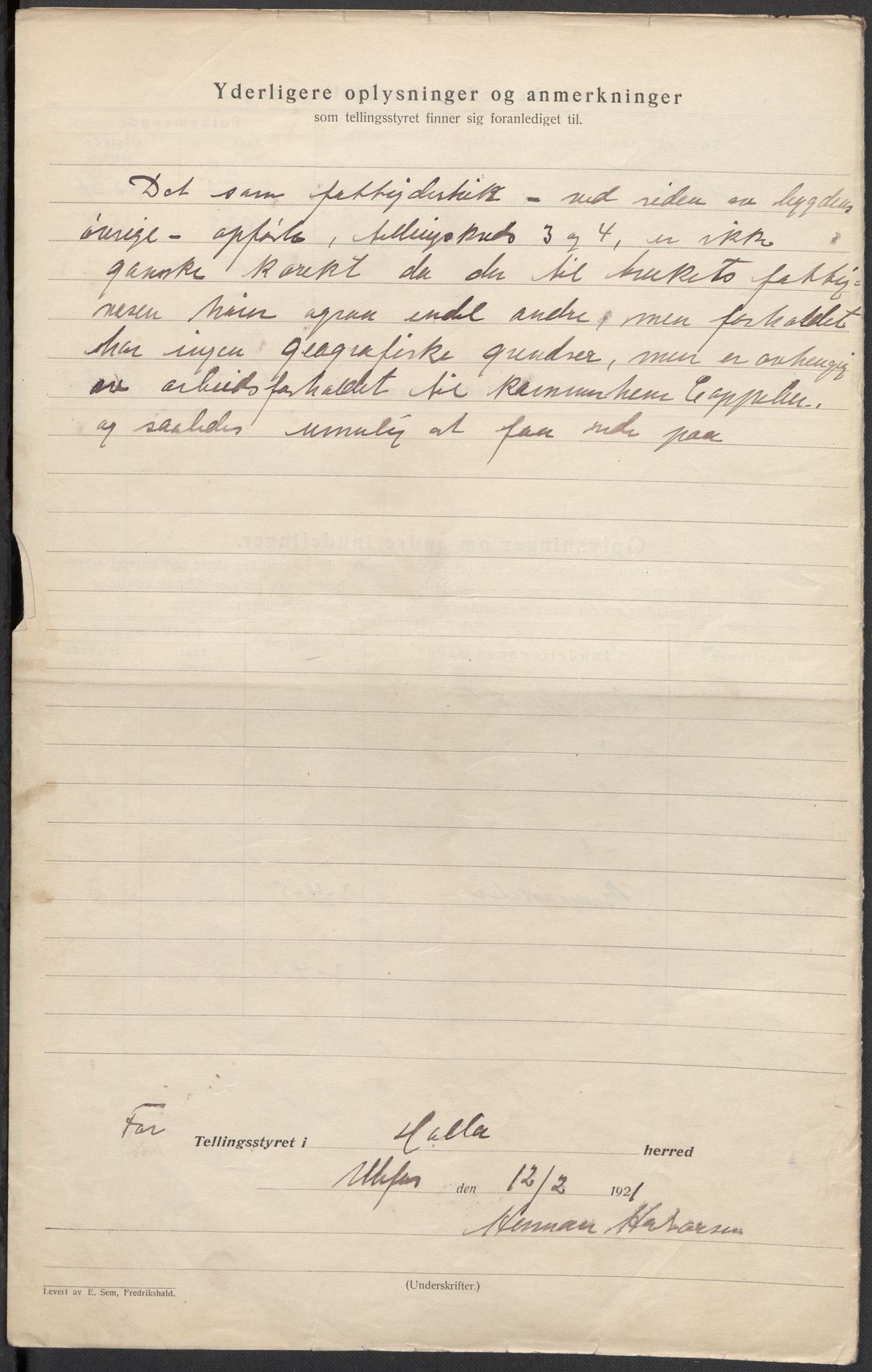 SAKO, Folketelling 1920 for 0819 Holla herred, 1920, s. 6