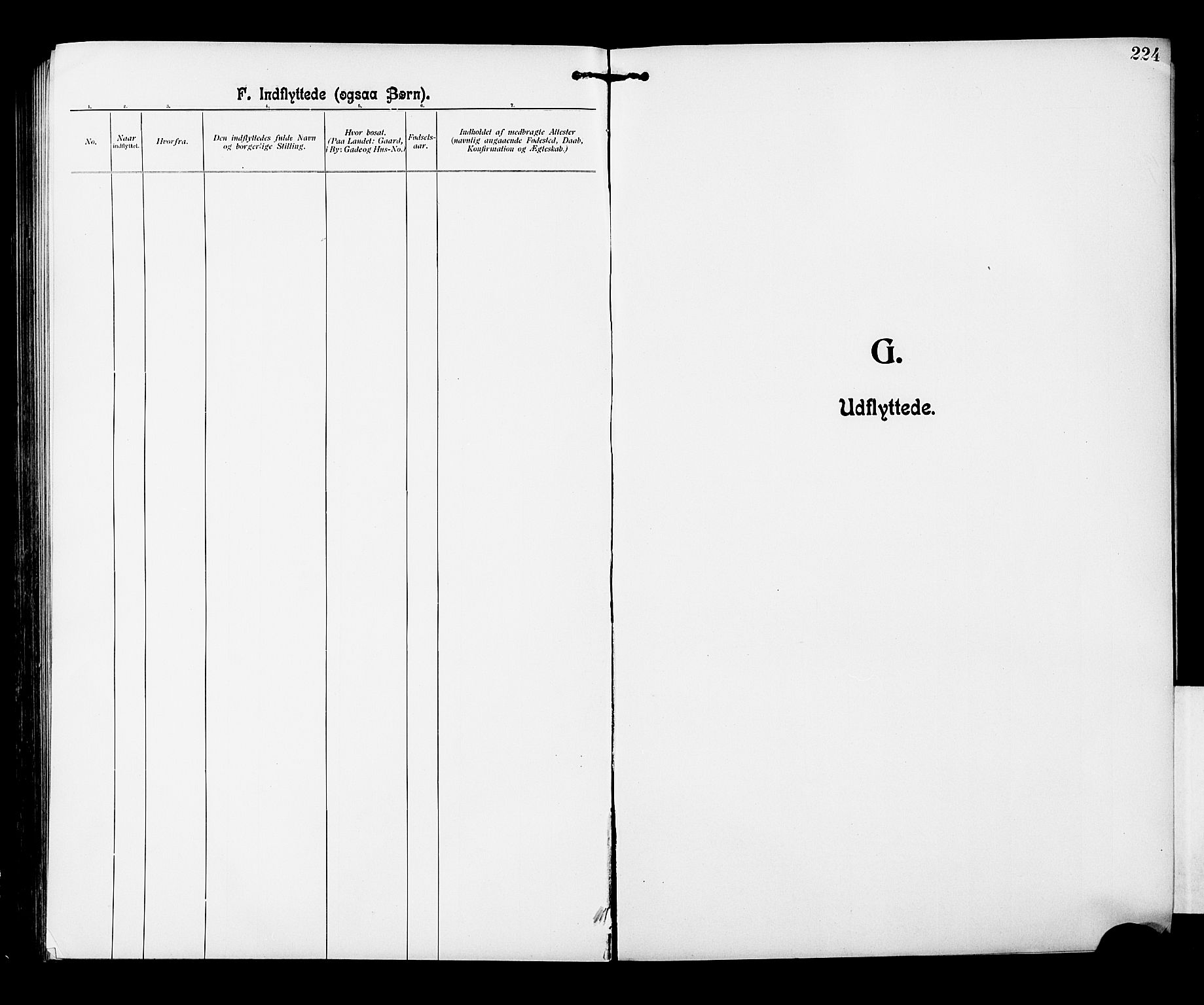 Ministerialprotokoller, klokkerbøker og fødselsregistre - Nordland, SAT/A-1459/850/L0709: Ministerialbok nr. 850A01, 1899-1909, s. 224