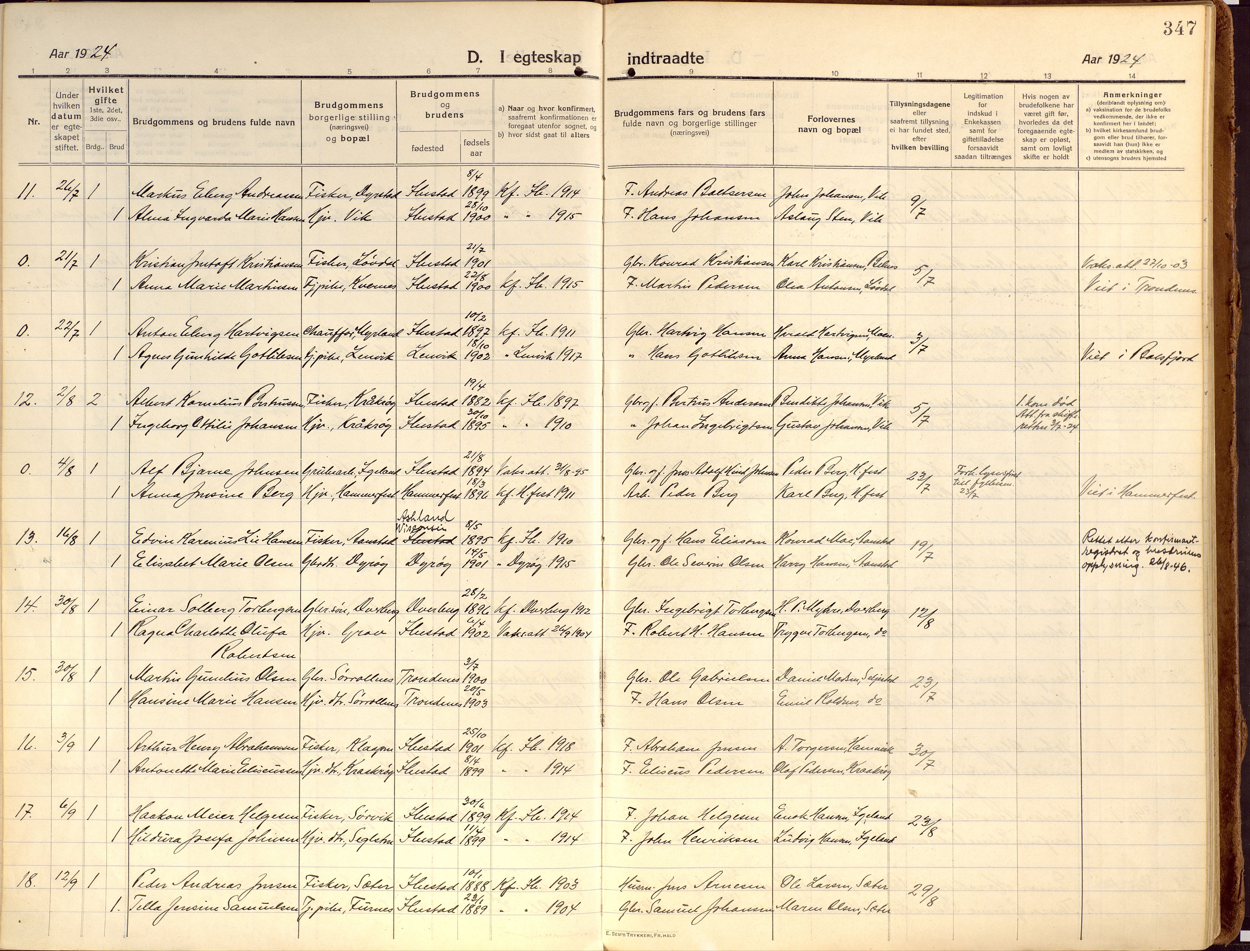 Ibestad sokneprestembete, AV/SATØ-S-0077/H/Ha/Haa/L0018kirke: Ministerialbok nr. 18, 1915-1929, s. 347