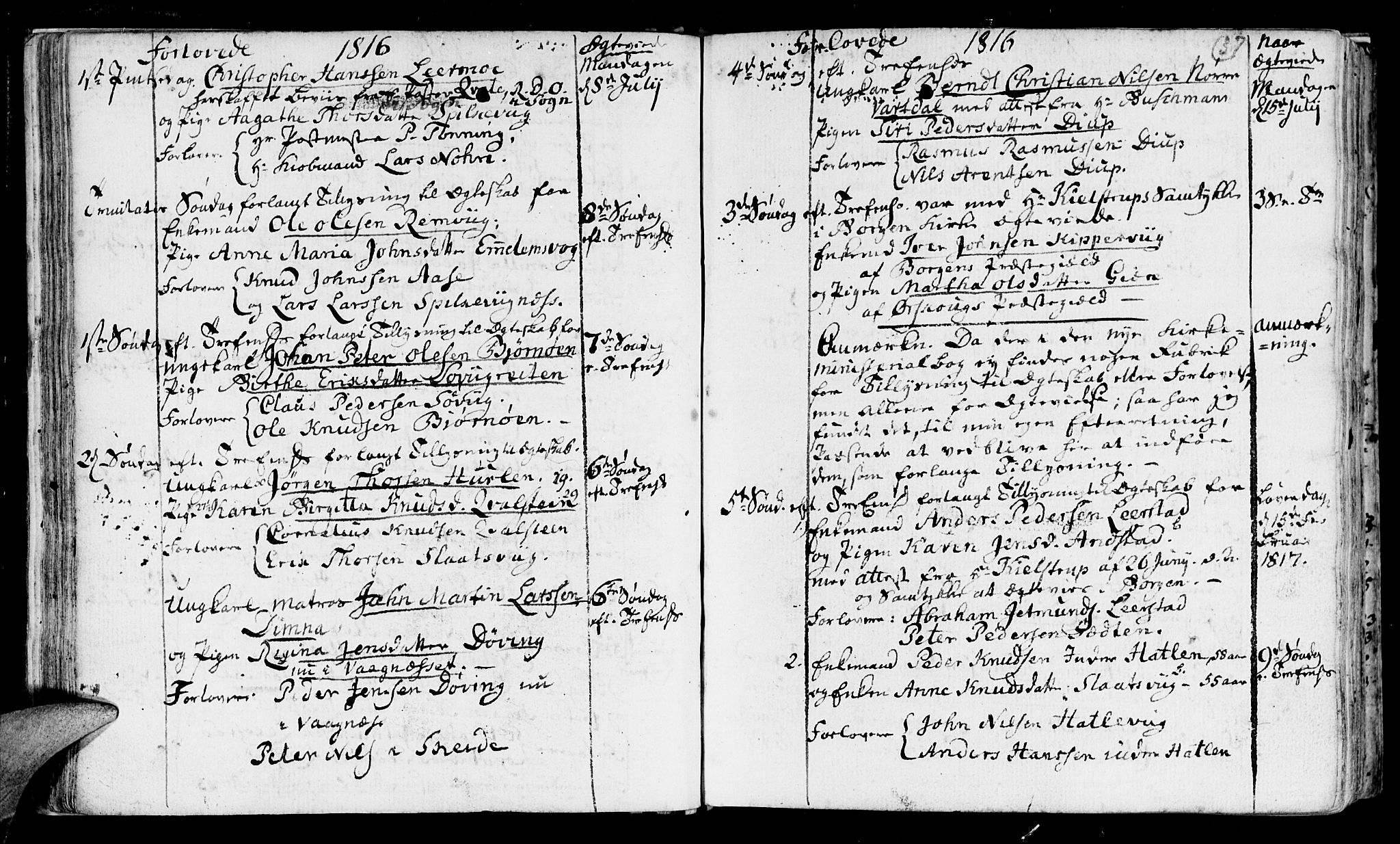Ministerialprotokoller, klokkerbøker og fødselsregistre - Møre og Romsdal, AV/SAT-A-1454/528/L0394: Ministerialbok nr. 528A05, 1801-1826, s. 37