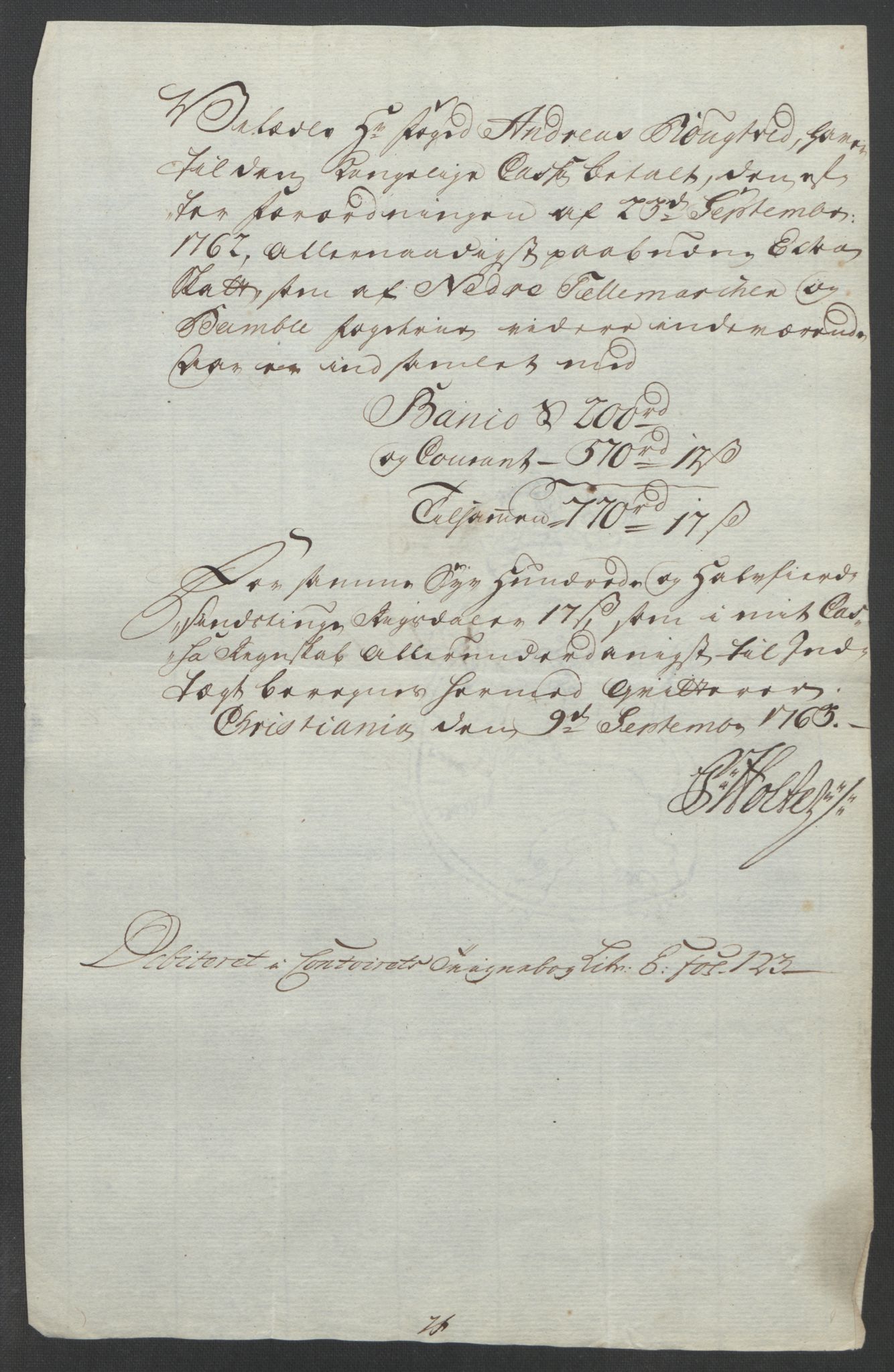 Rentekammeret inntil 1814, Reviderte regnskaper, Fogderegnskap, AV/RA-EA-4092/R37/L2239: Ekstraskatten Nedre Telemark og Bamble, 1762-1763, s. 779