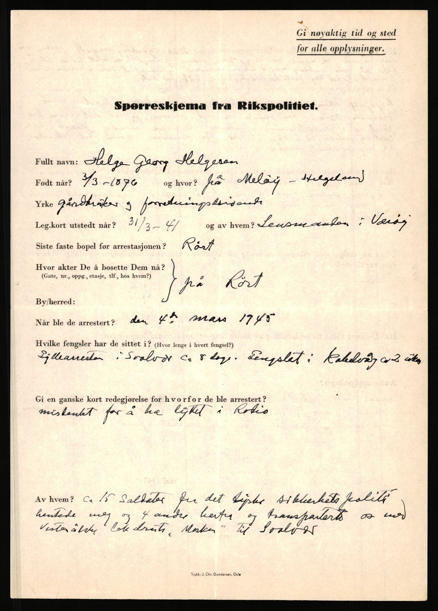 Rikspolitisjefen, AV/RA-S-1560/L/L0006: Hansen, Adolf Boye - Hemstad, Gunnar, 1940-1945, s. 1035