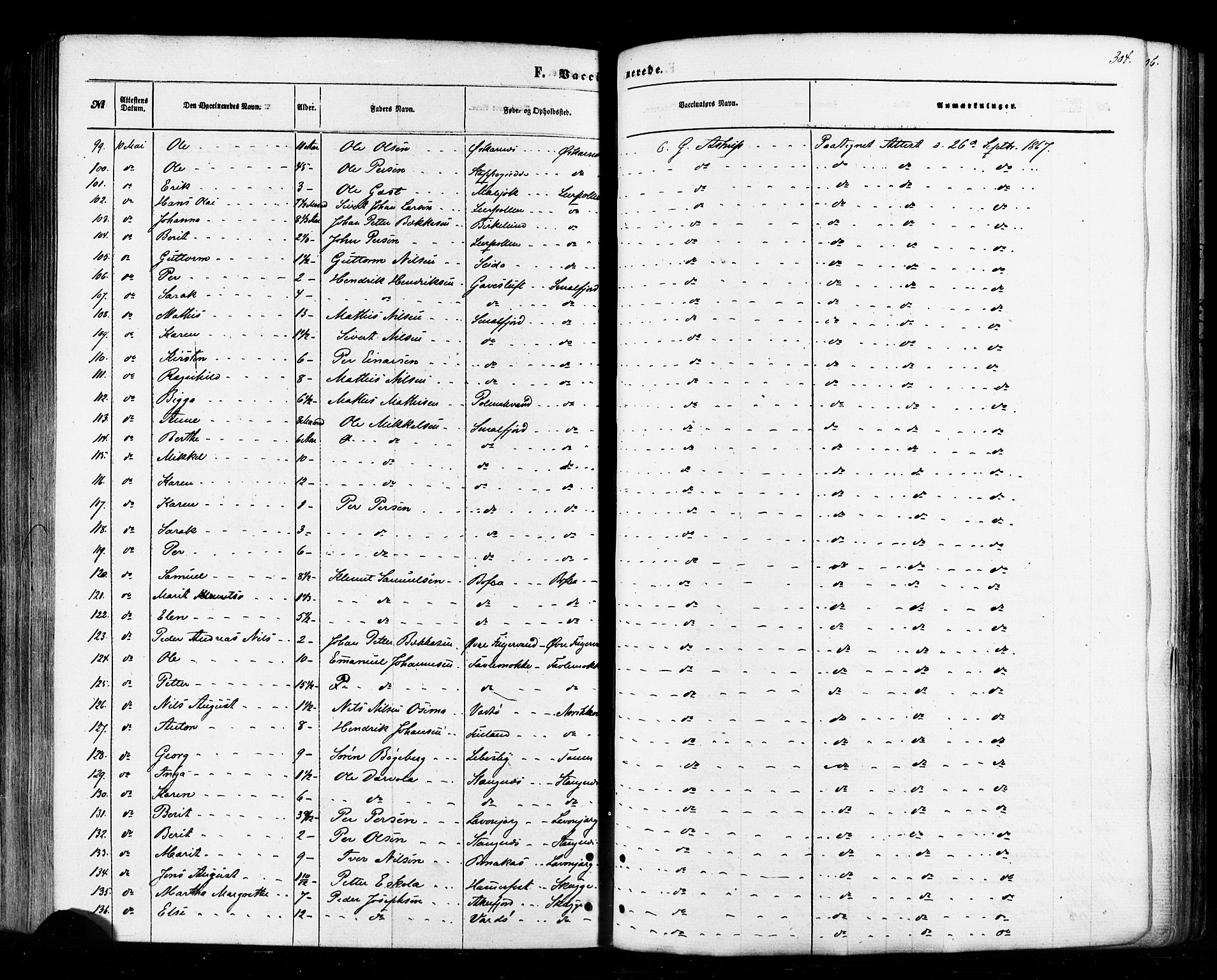 Tana sokneprestkontor, AV/SATØ-S-1334/H/Ha/L0002kirke: Ministerialbok nr. 2 /1, 1861-1877, s. 304