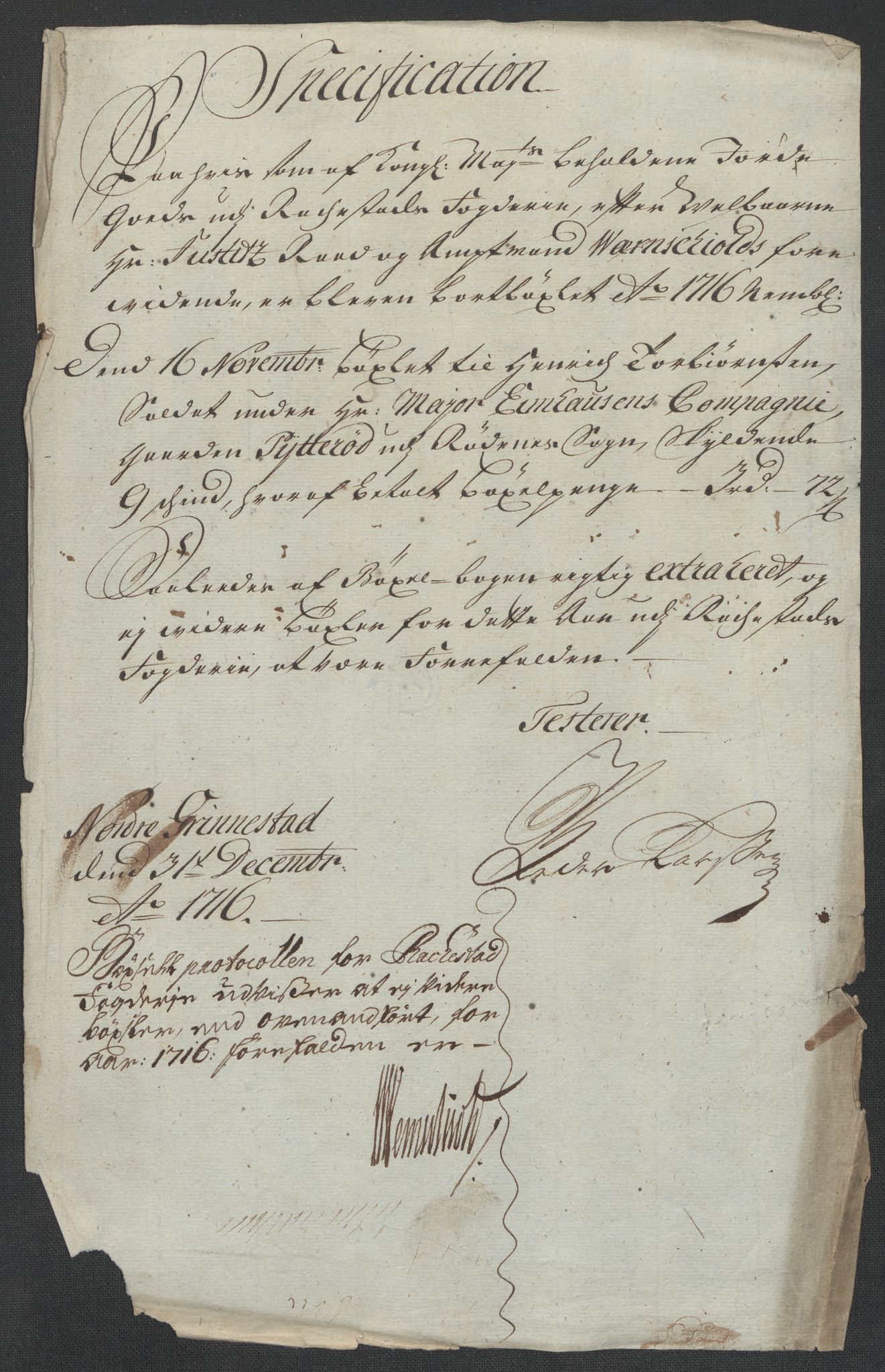 Rentekammeret inntil 1814, Reviderte regnskaper, Fogderegnskap, RA/EA-4092/R07/L0311: Fogderegnskap Rakkestad, Heggen og Frøland, 1716, s. 315