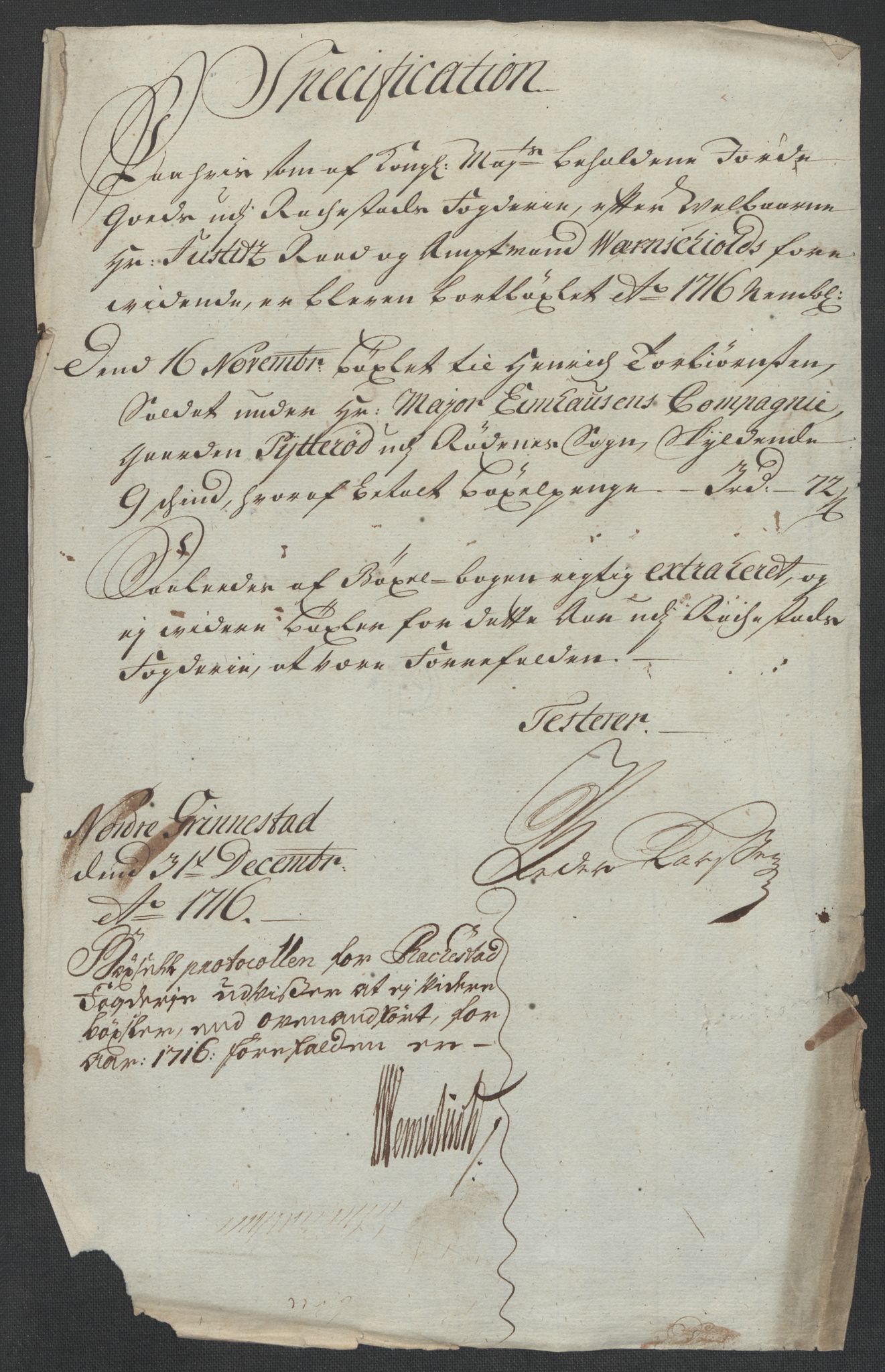 Rentekammeret inntil 1814, Reviderte regnskaper, Fogderegnskap, AV/RA-EA-4092/R07/L0311: Fogderegnskap Rakkestad, Heggen og Frøland, 1716, s. 315