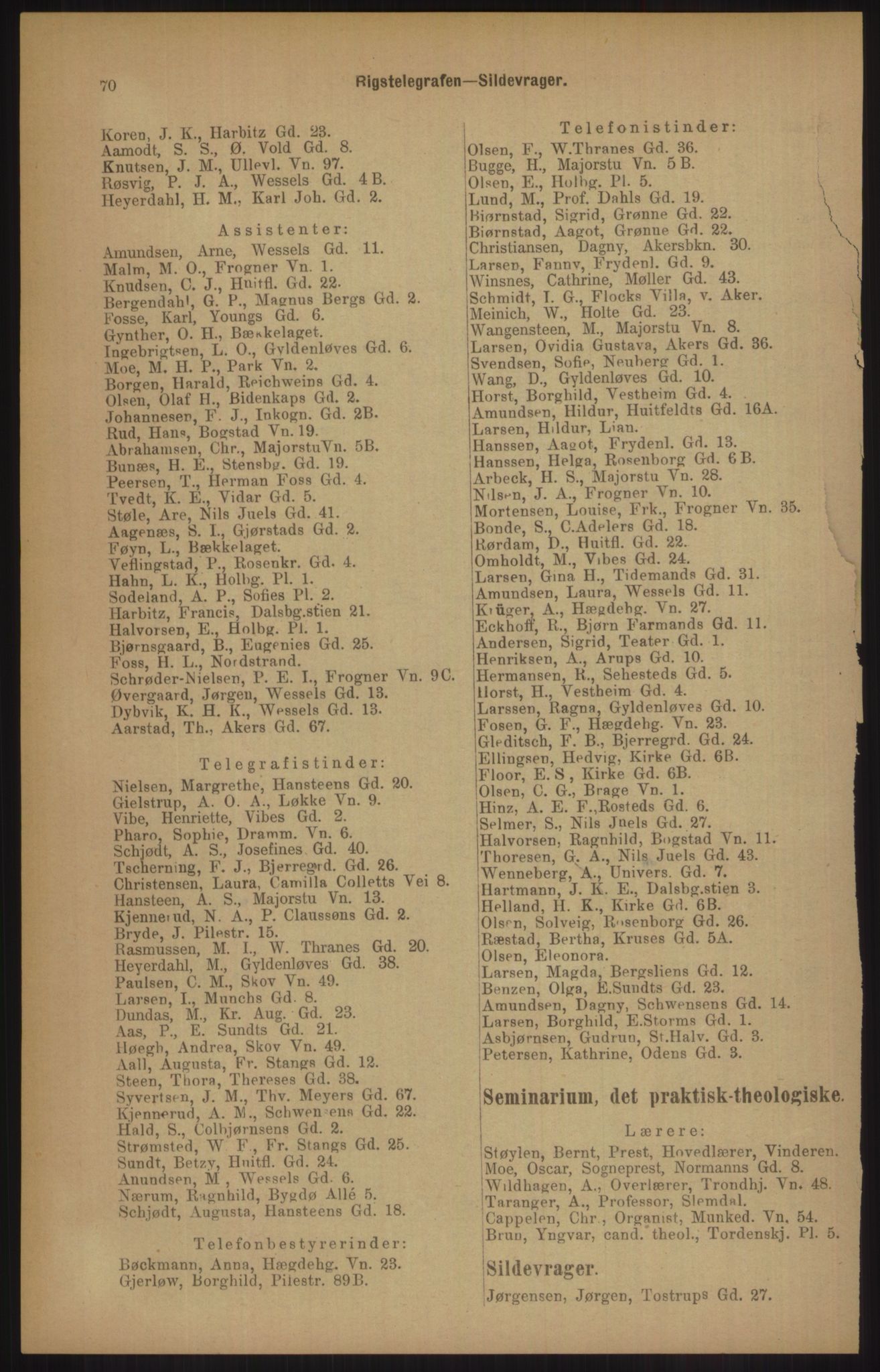 Kristiania/Oslo adressebok, PUBL/-, 1905, s. 70