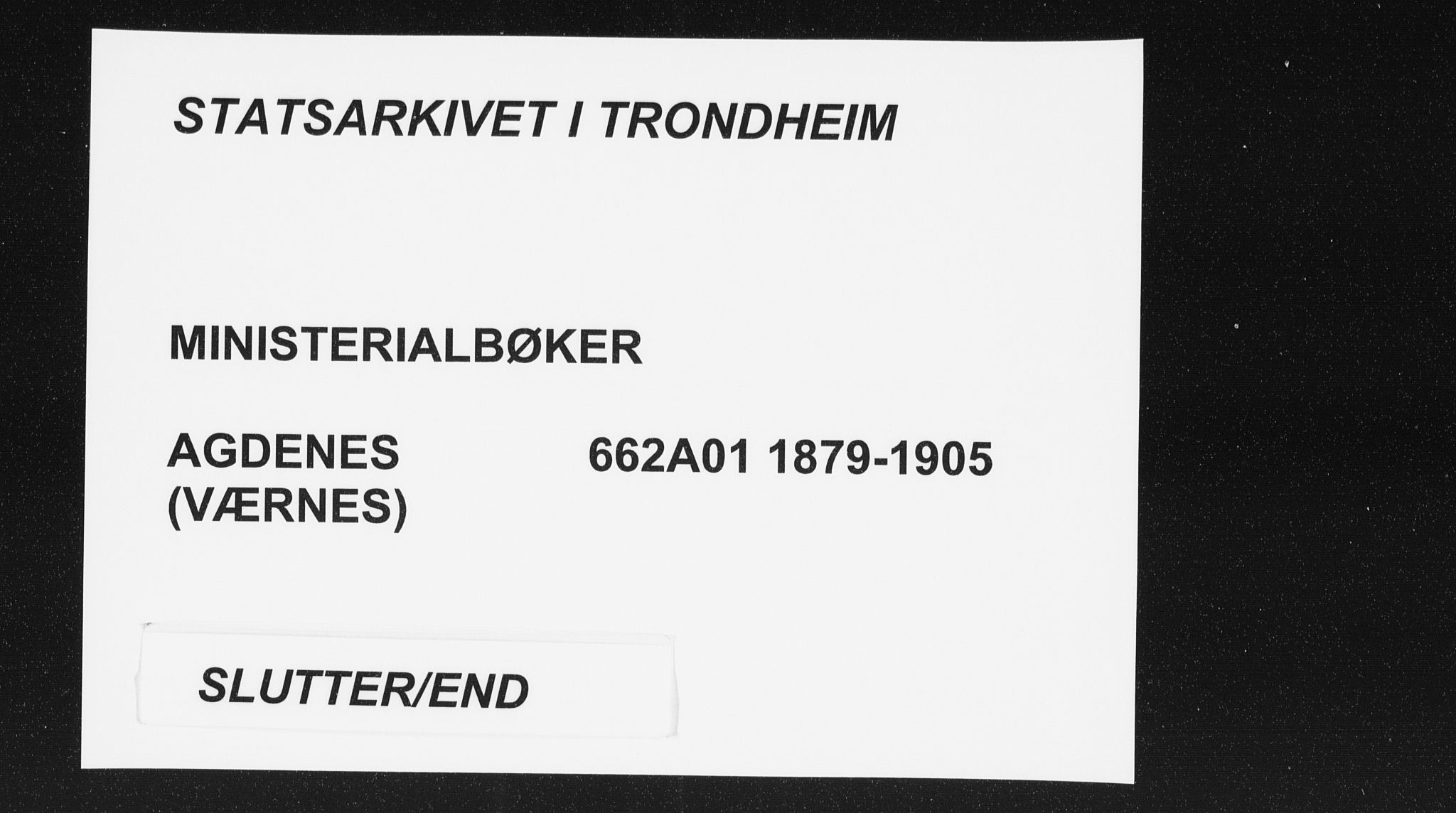Ministerialprotokoller, klokkerbøker og fødselsregistre - Sør-Trøndelag, SAT/A-1456/662/L0755: Ministerialbok nr. 662A01, 1879-1905