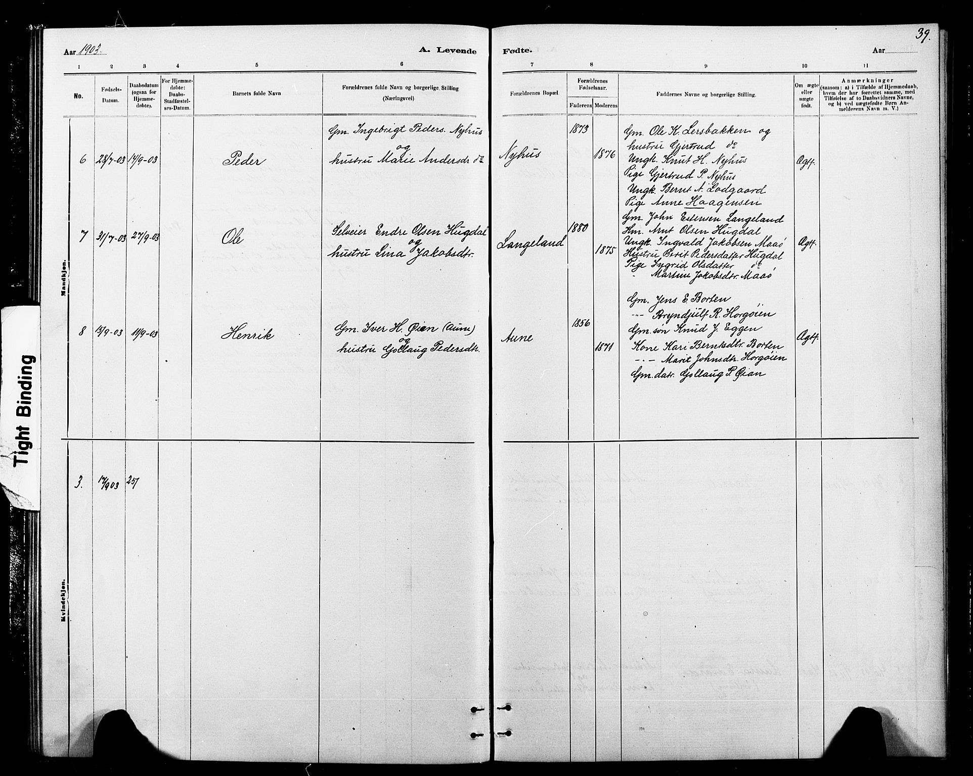 Ministerialprotokoller, klokkerbøker og fødselsregistre - Sør-Trøndelag, SAT/A-1456/693/L1123: Klokkerbok nr. 693C04, 1887-1910, s. 39