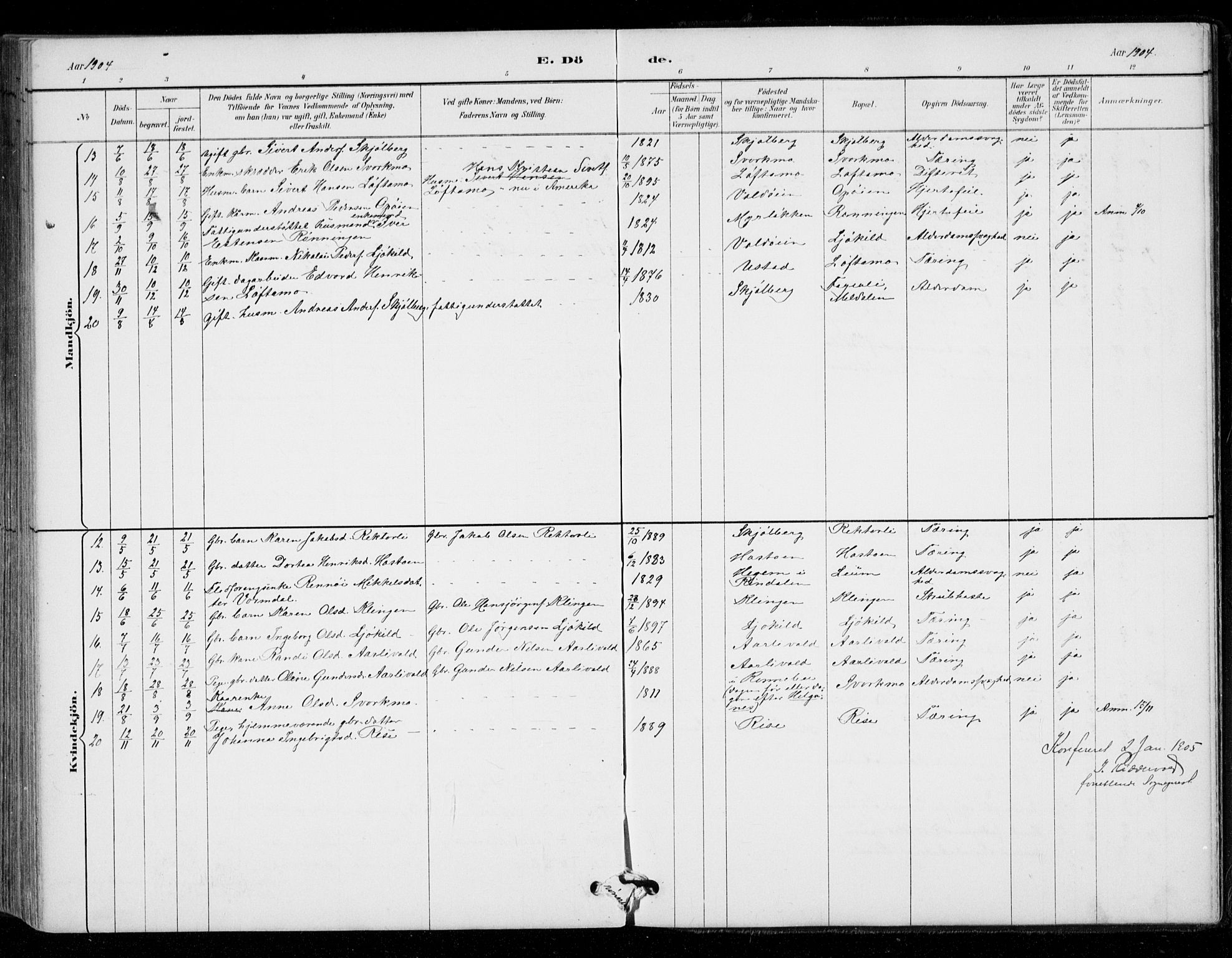 Ministerialprotokoller, klokkerbøker og fødselsregistre - Sør-Trøndelag, SAT/A-1456/671/L0841: Ministerialbok nr. 671A03, 1893-1915