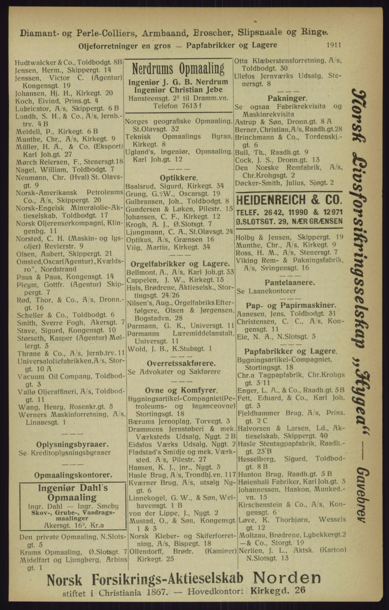 Kristiania/Oslo adressebok, PUBL/-, 1916, s. 1911