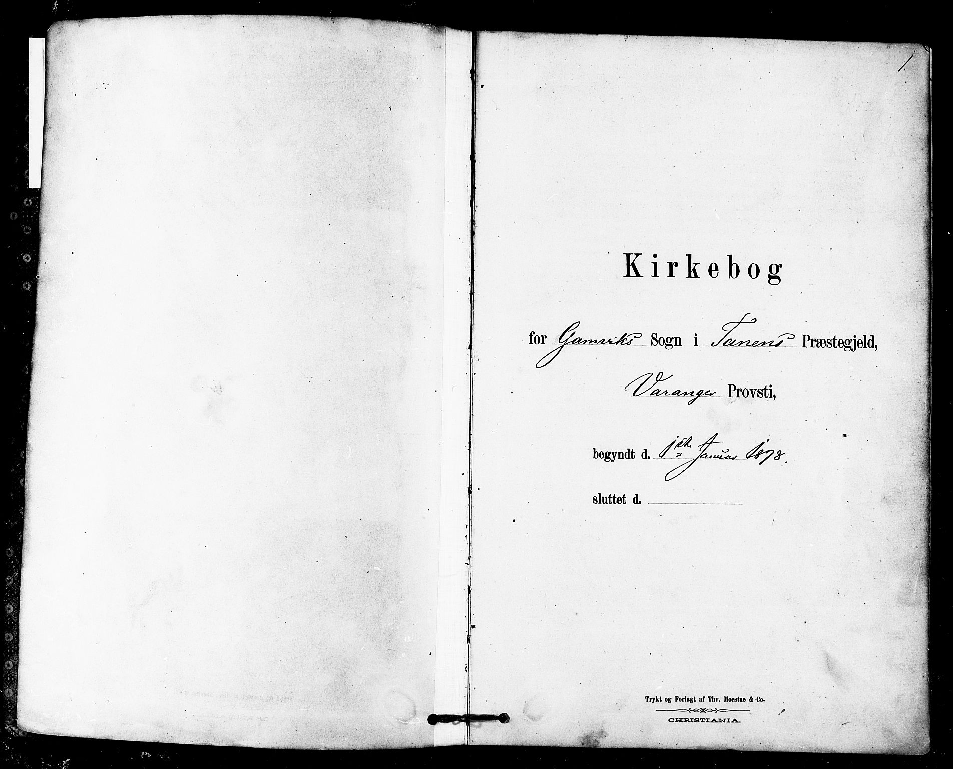 Tana sokneprestkontor, SATØ/S-1334/H/Ha/L0003kirke: Ministerialbok nr. 3, 1878-1892, s. 1
