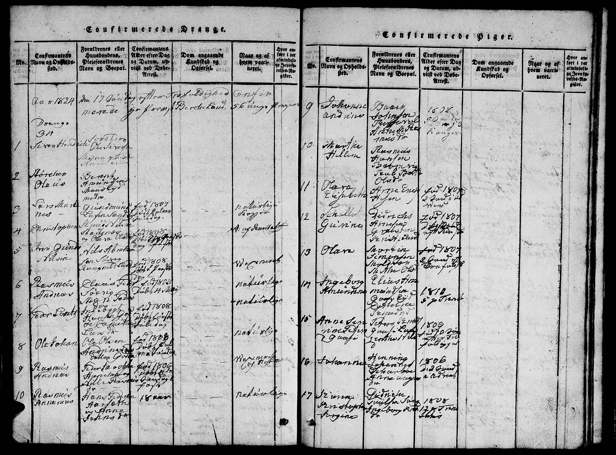 Ministerialprotokoller, klokkerbøker og fødselsregistre - Møre og Romsdal, AV/SAT-A-1454/528/L0423: Klokkerbok nr. 528C04, 1816-1827