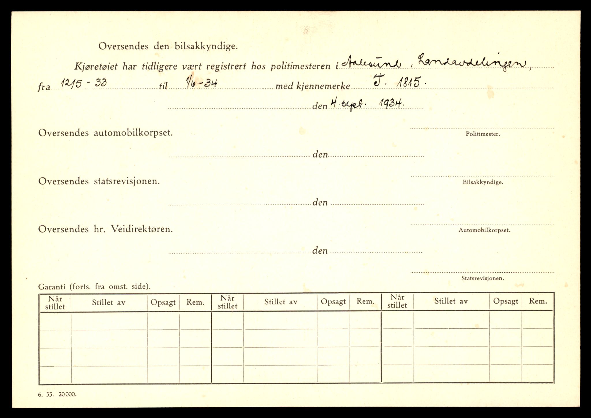 Møre og Romsdal vegkontor - Ålesund trafikkstasjon, SAT/A-4099/F/Fe/L0014: Registreringskort for kjøretøy T 1565 - T 1698, 1927-1998, s. 536