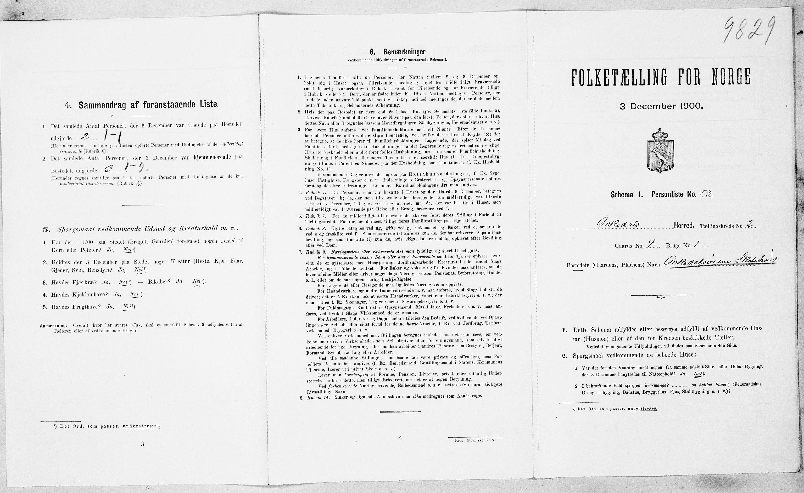 SAT, Folketelling 1900 for 1638 Orkdal herred, 1900, s. 459