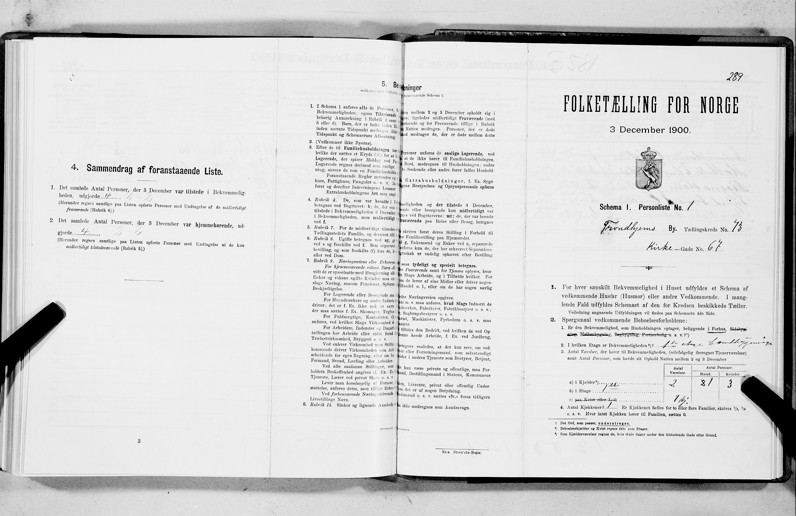 SAT, Folketelling 1900 for 1601 Trondheim kjøpstad, 1900, s. 14341