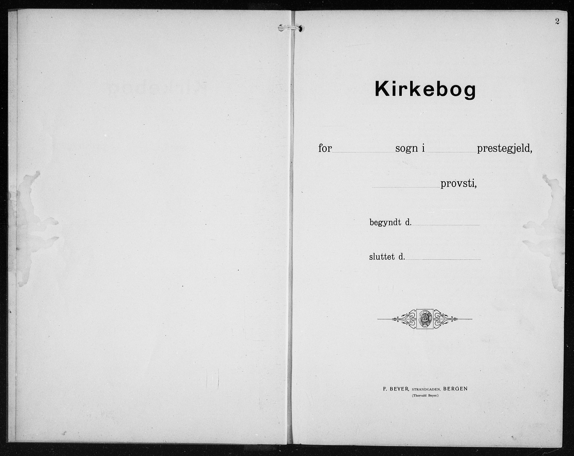 Hægebostad sokneprestkontor, AV/SAK-1111-0024/F/Fb/Fba/L0005: Klokkerbok nr. B 5, 1907-1931, s. 2