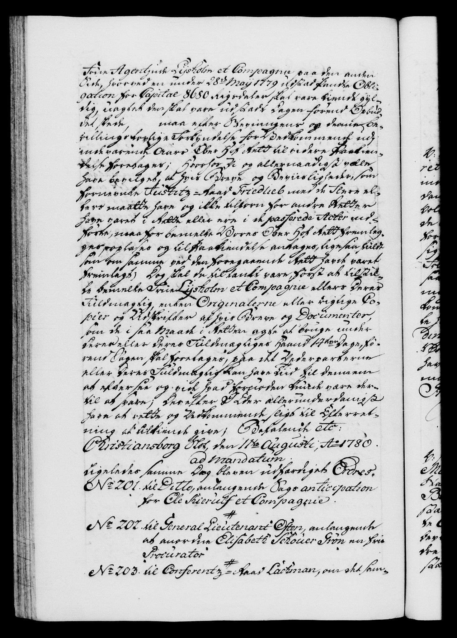Danske Kanselli 1572-1799, AV/RA-EA-3023/F/Fc/Fca/Fcab/L0042: Norske tegnelser, 1777-1781, s. 554b