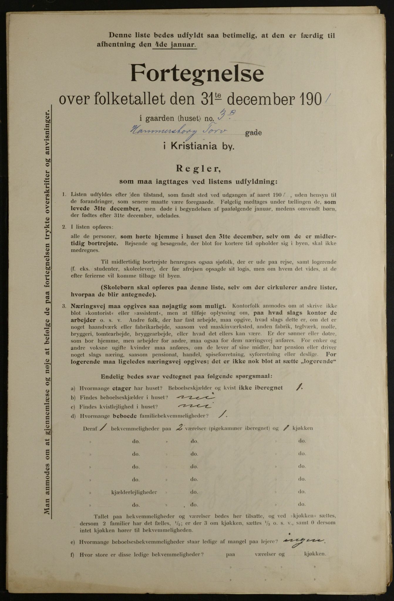 OBA, Kommunal folketelling 31.12.1901 for Kristiania kjøpstad, 1901, s. 5566