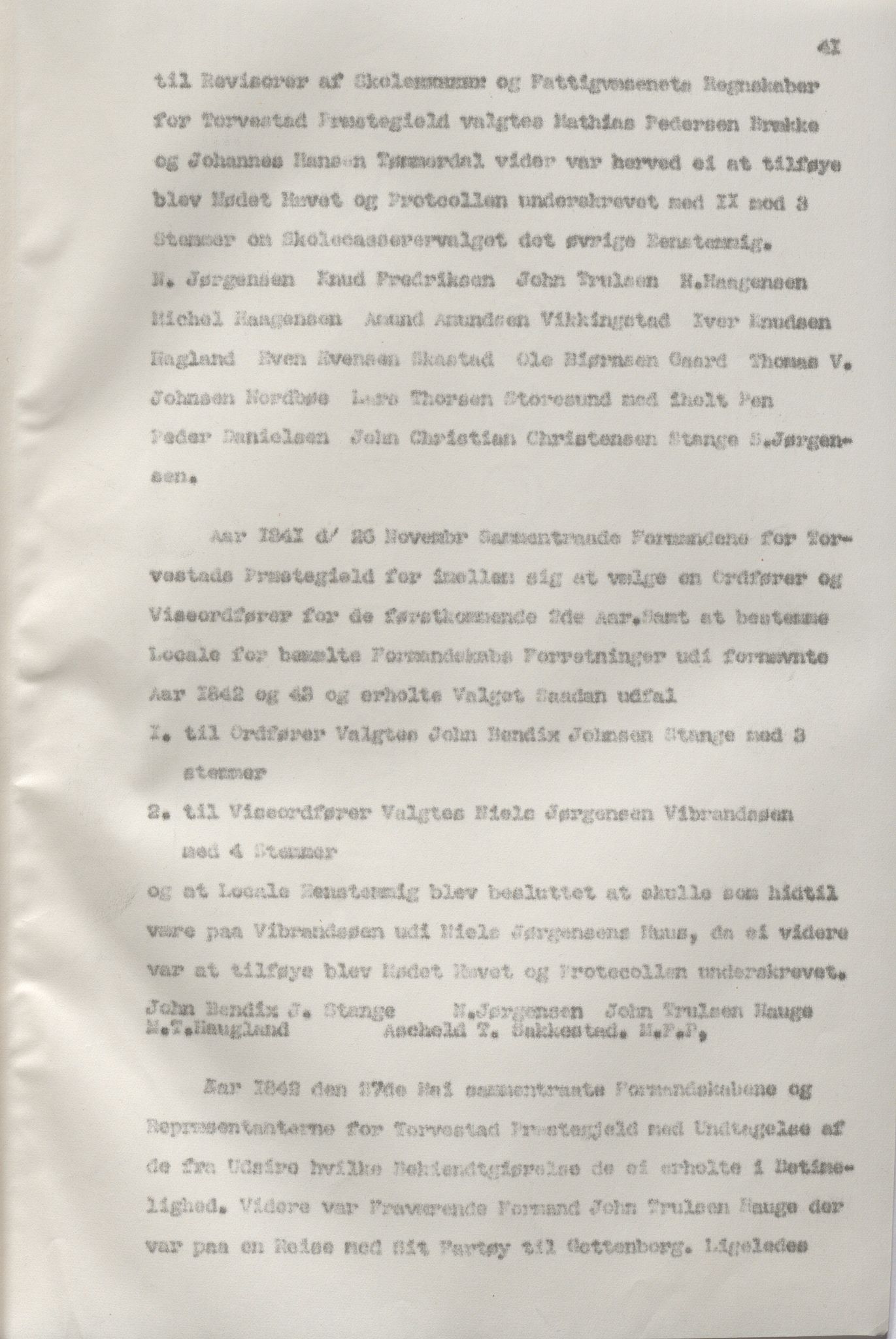 Torvastad kommune - Formannskapet, IKAR/K-101331/A/L0002: Avskrift av forhandlingsprotokoll, 1837-1855, s. 41