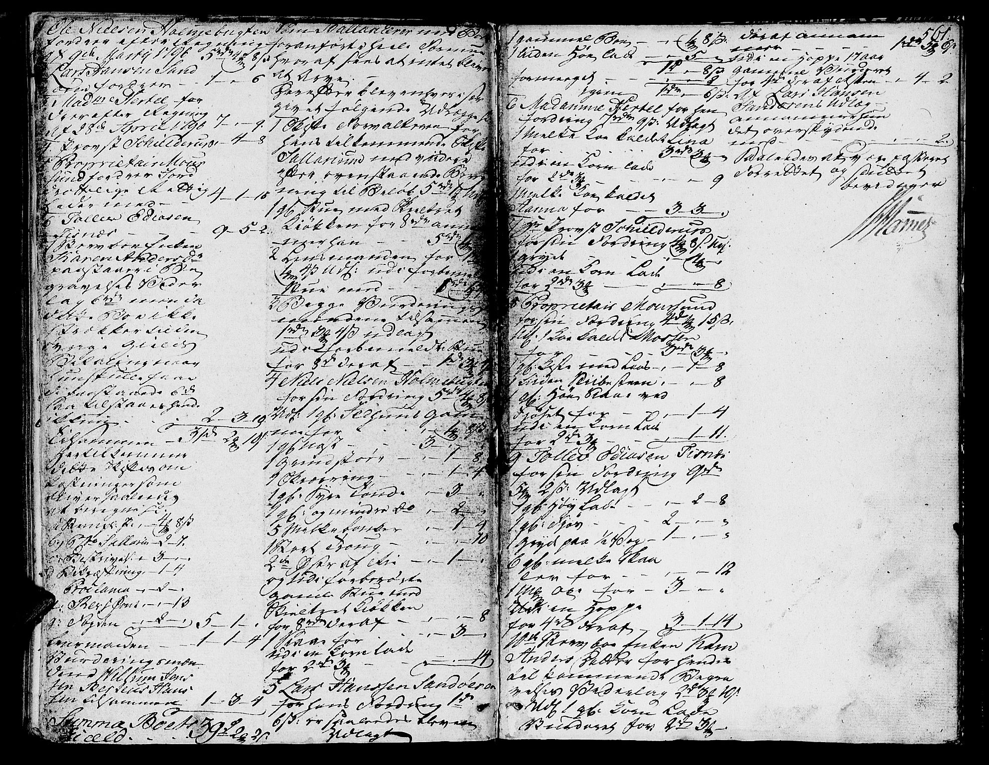 Senja og Tromsø sorenskriveri , SATØ/SATØ-31/H/Hb/L0146: Skifteutlodningsprotokoll, 1788-1798, s. 560b-561a