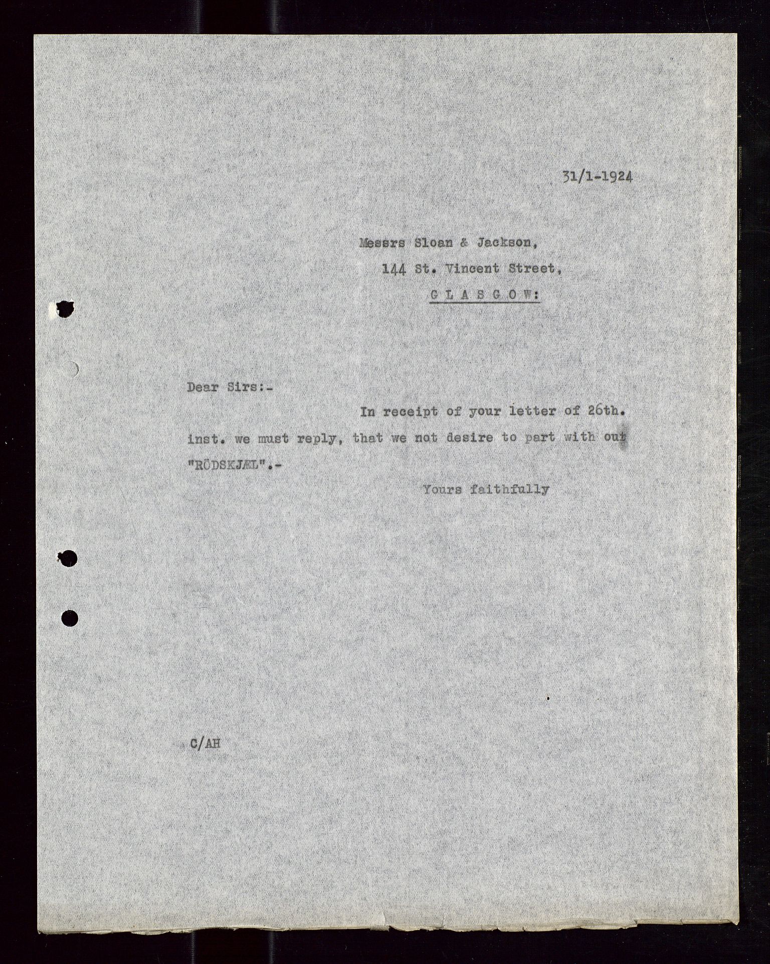 Pa 1521 - A/S Norske Shell, AV/SAST-A-101915/E/Ea/Eaa/L0013: Sjefskorrespondanse, 1924, s. 171