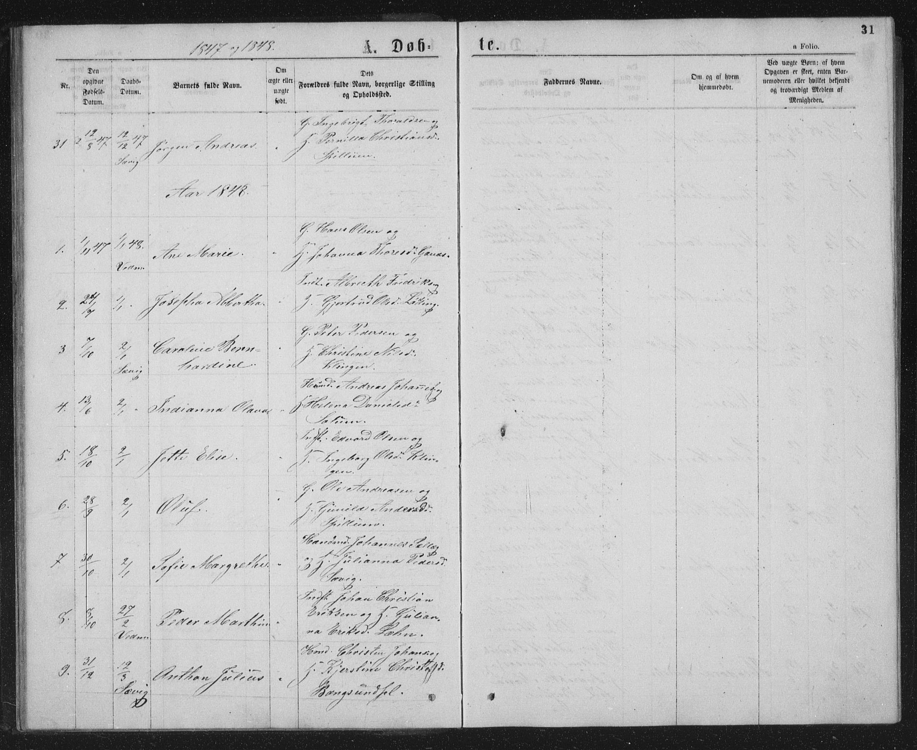 Ministerialprotokoller, klokkerbøker og fødselsregistre - Nord-Trøndelag, AV/SAT-A-1458/768/L0566: Ministerialbok nr. 768A01, 1836-1865, s. 31