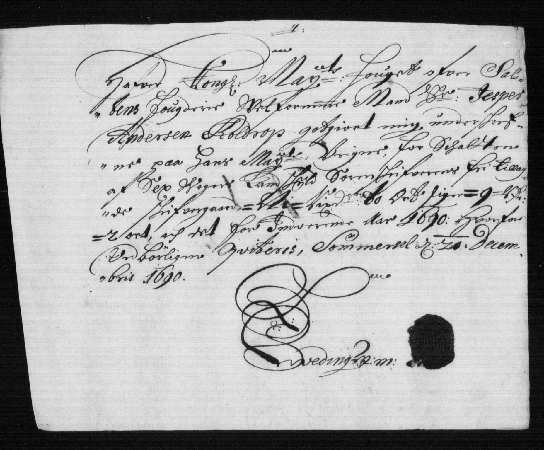 Rentekammeret inntil 1814, Reviderte regnskaper, Stiftamtstueregnskaper, Trondheim stiftamt og Nordland amt, AV/RA-EA-6044/R/Rh/L0015: Nordland amt, 1690