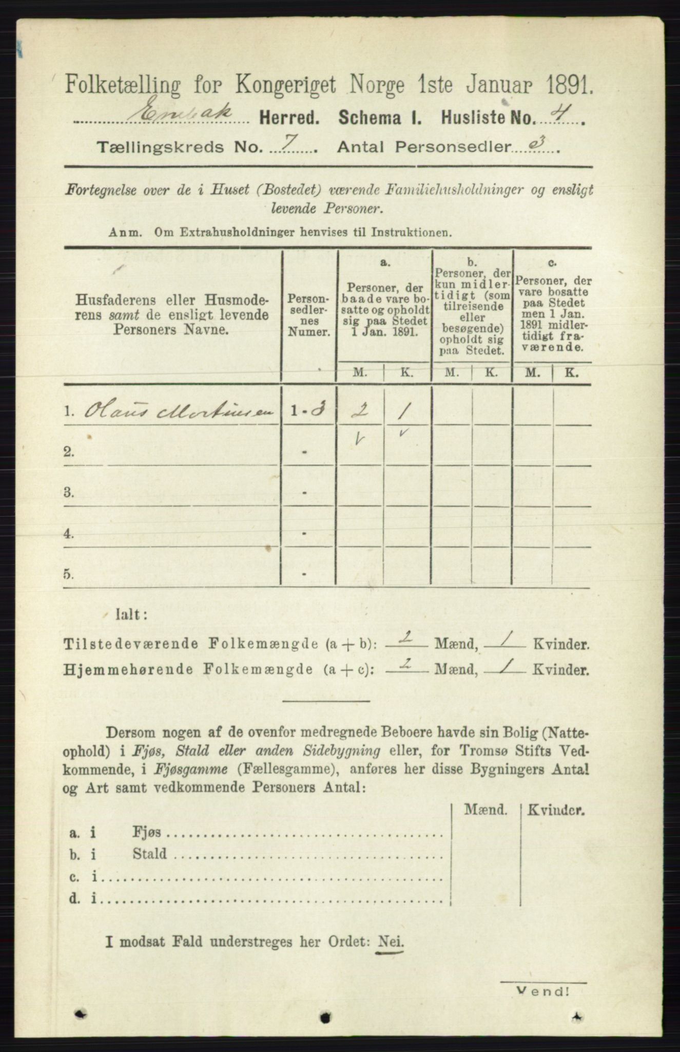 RA, Folketelling 1891 for 0229 Enebakk herred, 1891, s. 3490