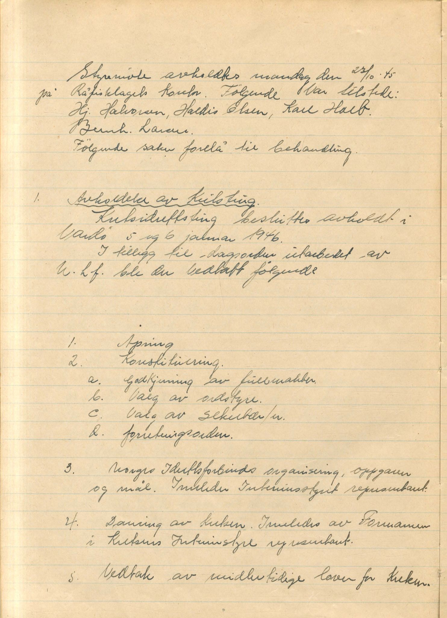 Aust-Finnmark Idrettskrets , FMFB/A-1041/A/L0001: Møteprotokoll for interimstyre, 1945-1951, s. 8