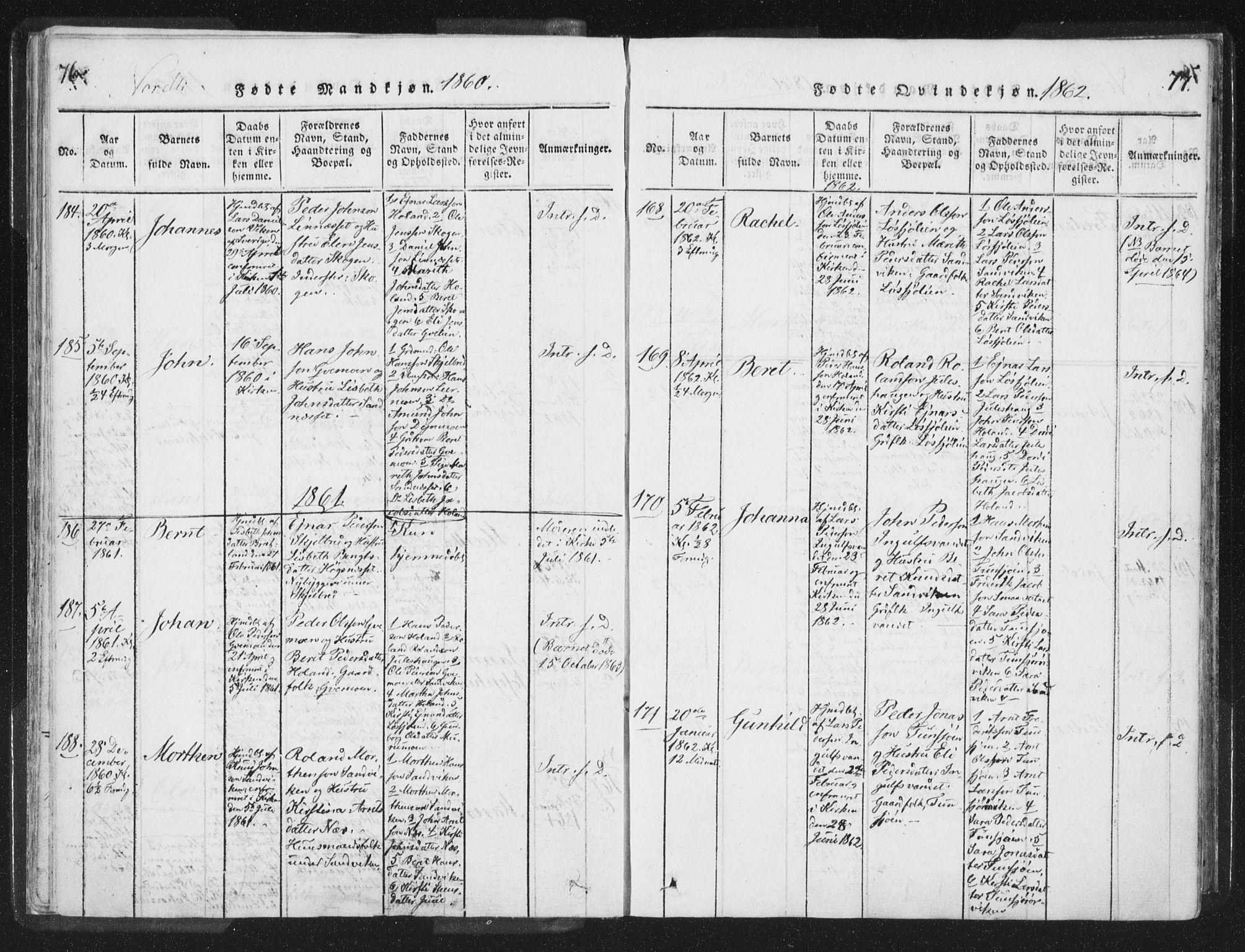 Ministerialprotokoller, klokkerbøker og fødselsregistre - Nord-Trøndelag, SAT/A-1458/755/L0491: Ministerialbok nr. 755A01 /1, 1817-1864, s. 76-77