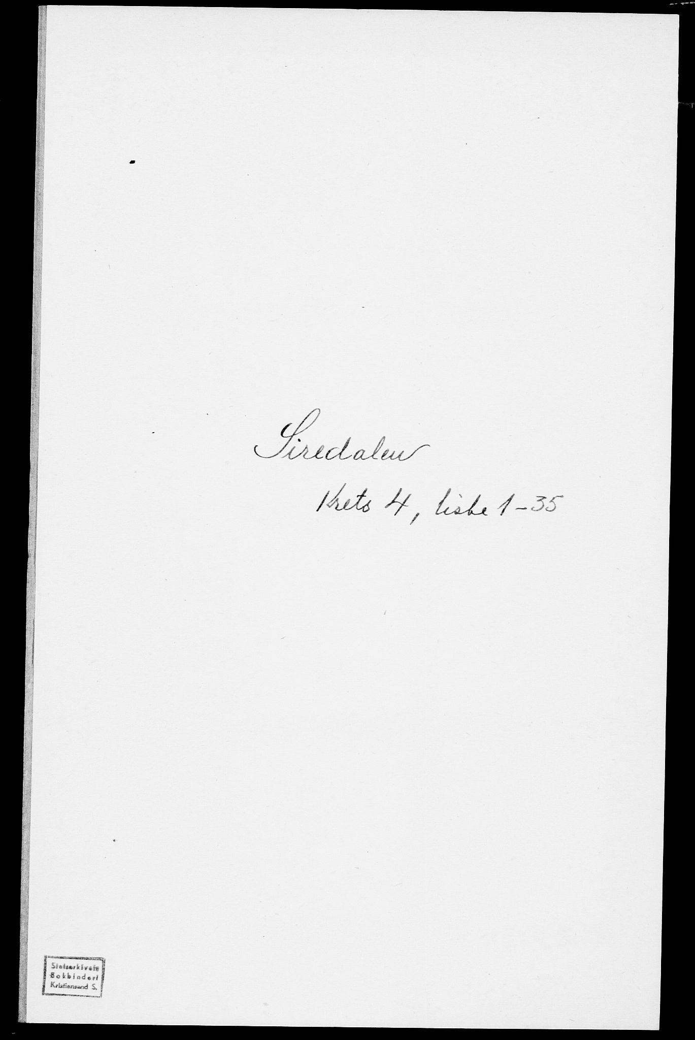 SAK, Folketelling 1875 for 1046P Sirdal prestegjeld, 1875, s. 334