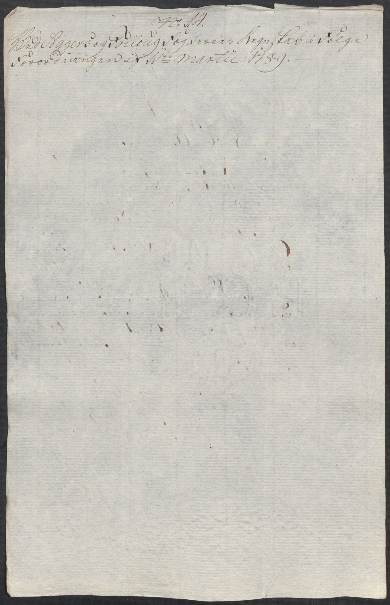 Rentekammeret inntil 1814, Reviderte regnskaper, Mindre regnskaper, AV/RA-EA-4068/Rf/Rfe/L0001: Aker og Follo fogderi, 1789, s. 16