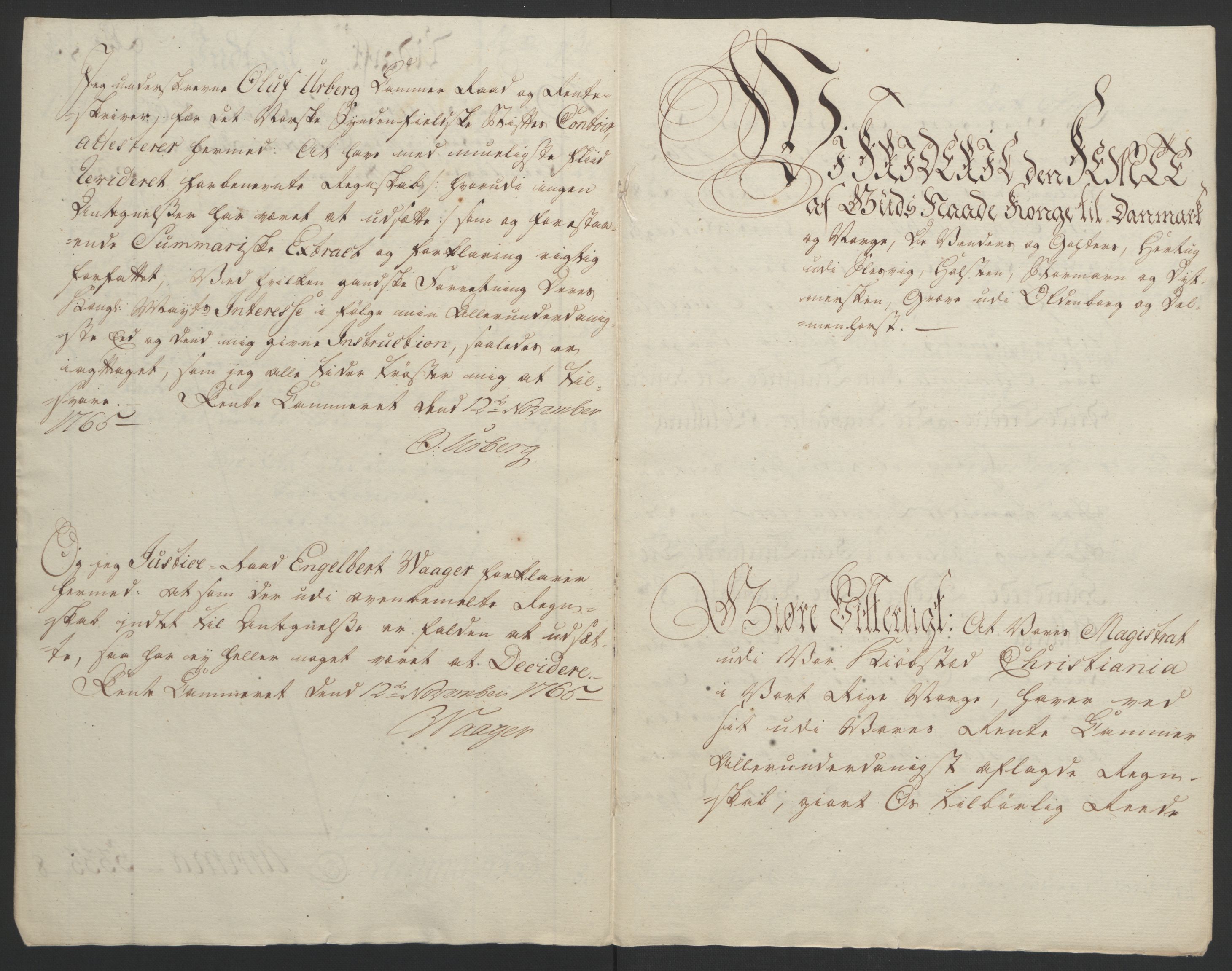 Rentekammeret inntil 1814, Reviderte regnskaper, Byregnskaper, AV/RA-EA-4066/R/Re/L0072/0001: [E13] Kontribusjonsregnskap / Ekstraskatt, 1763-1764, s. 220
