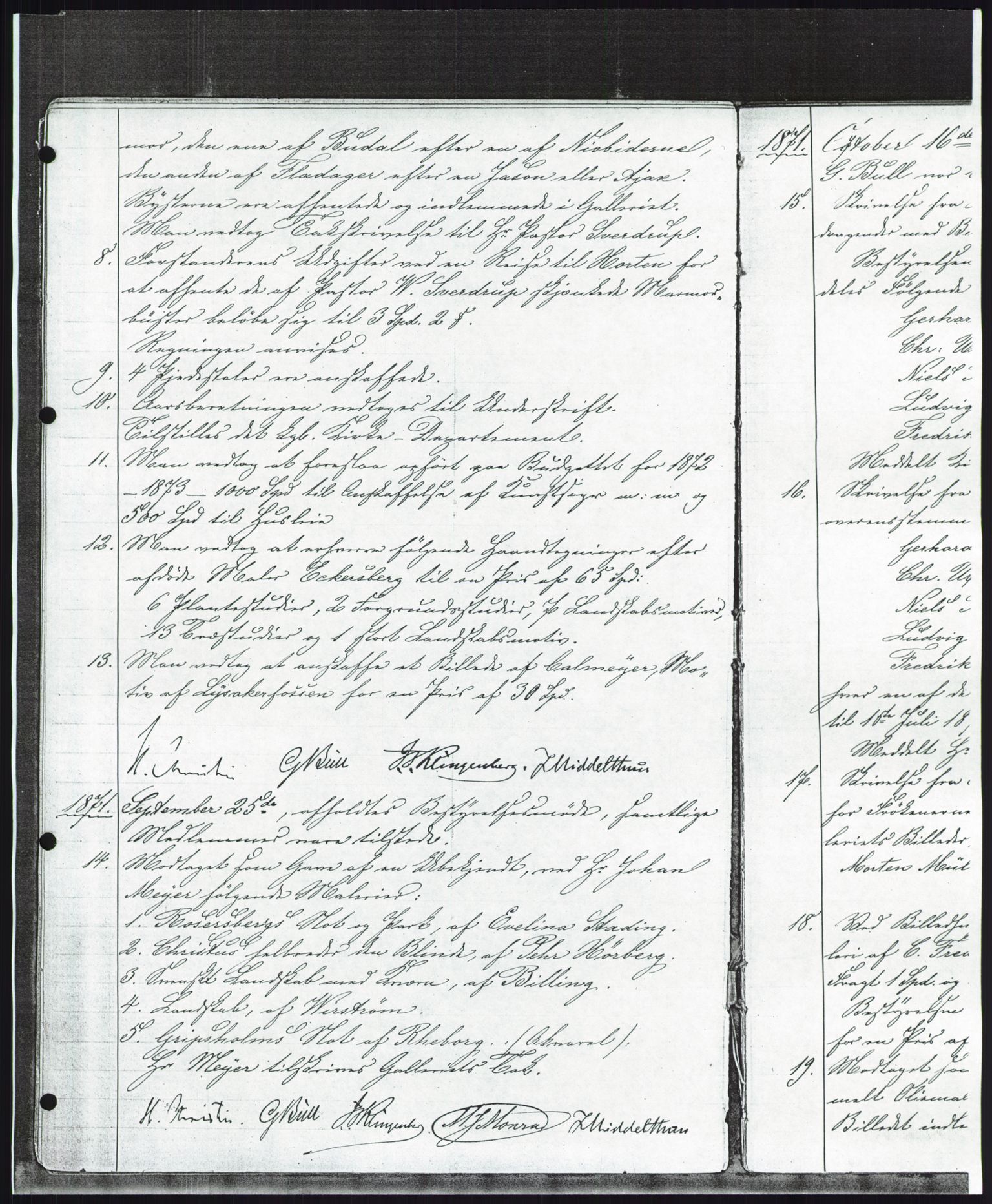 Nasjonalgalleriet, NMFK/NG-1000/A/Aa/L0001: Forhandlingsprotokoll 1869-1877, 1869-1877, s. 23