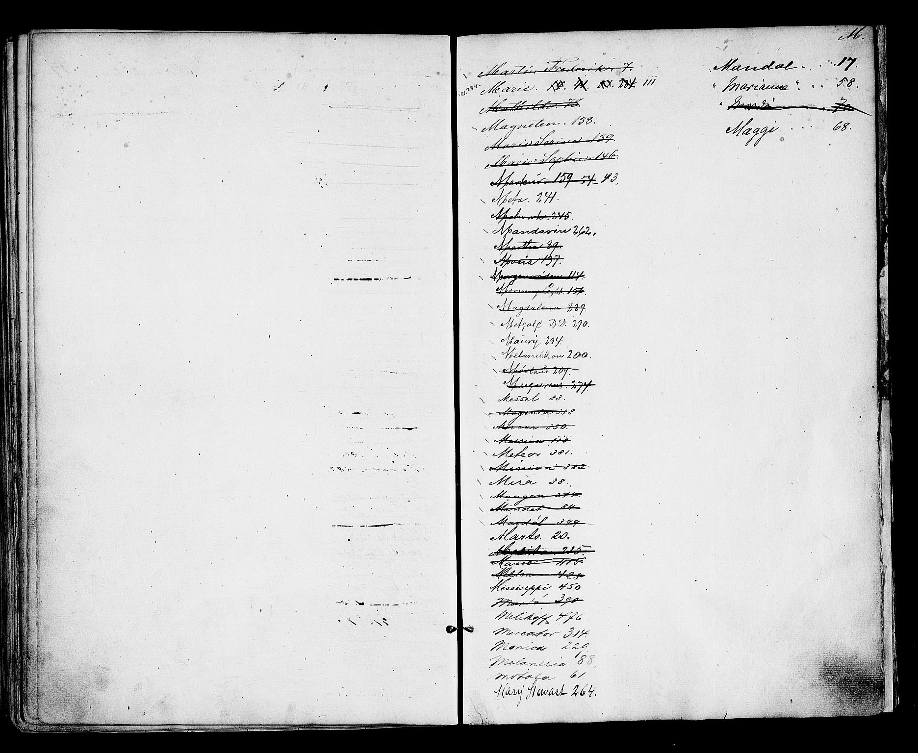 Arendal tollsted, AV/SAK-1351-0003/H/Ha/L0642: Protokoll over utleverte nasjonalitetsbevis, 1864-1874, s. 448