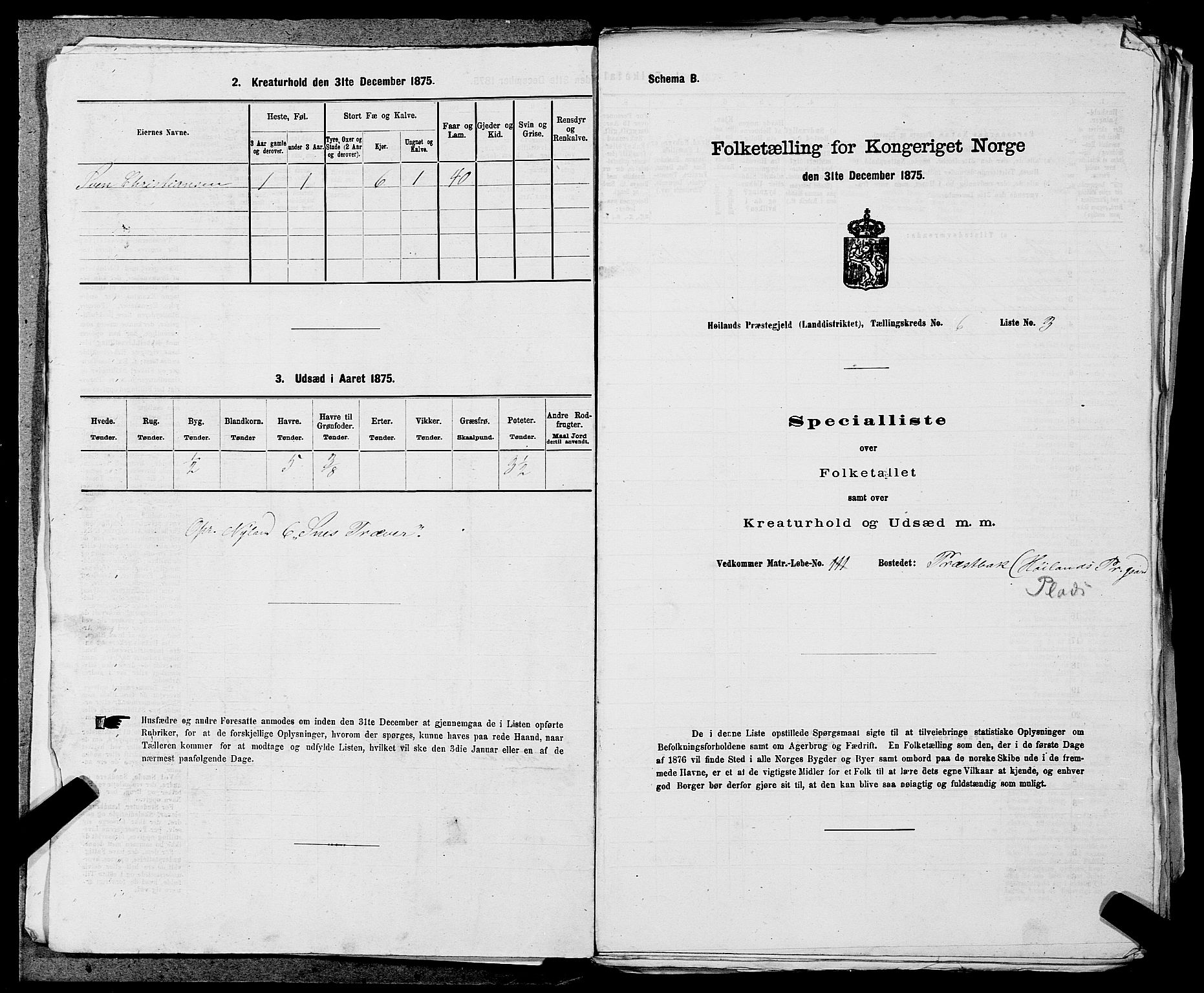 SAST, Folketelling 1875 for 1123L Høyland prestegjeld, Høyland sokn, 1875, s. 818