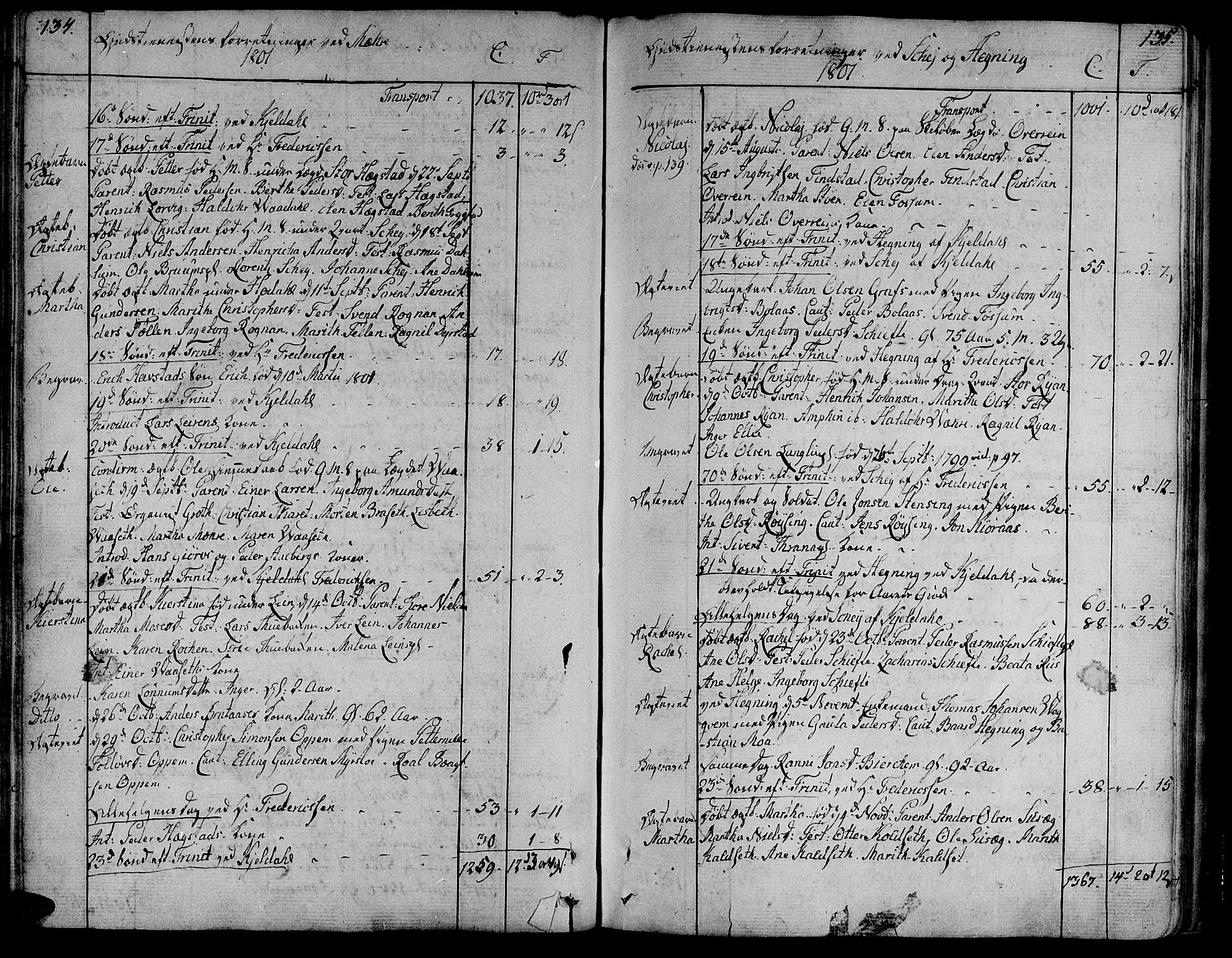 Ministerialprotokoller, klokkerbøker og fødselsregistre - Nord-Trøndelag, AV/SAT-A-1458/735/L0332: Ministerialbok nr. 735A03, 1795-1816, s. 134-135