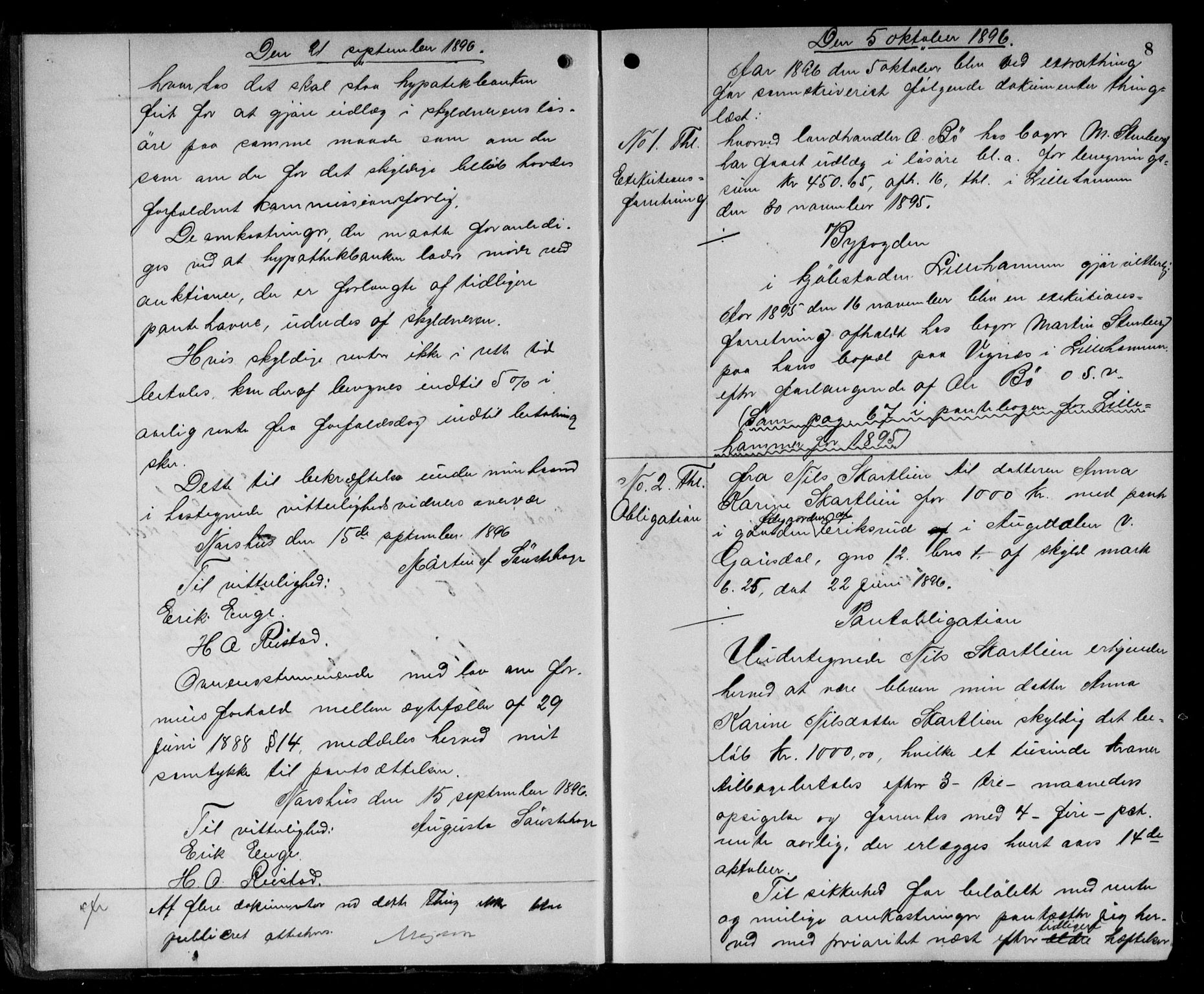 Sør-Gudbrandsdal tingrett, AV/SAH-TING-004/H/Hb/Hba/L0022: Pantebok nr. I 22, 1896-1898, s. 8