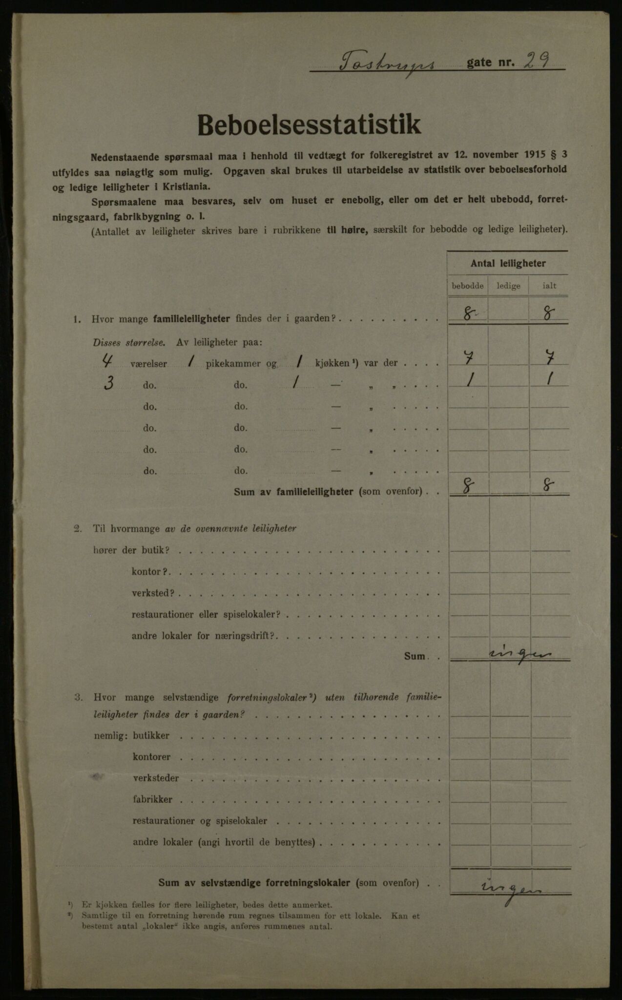 OBA, Kommunal folketelling 1.12.1923 for Kristiania, 1923, s. 127049