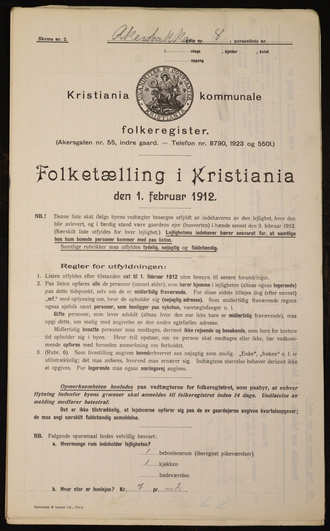OBA, Kommunal folketelling 1.2.1912 for Kristiania, 1912, s. 35