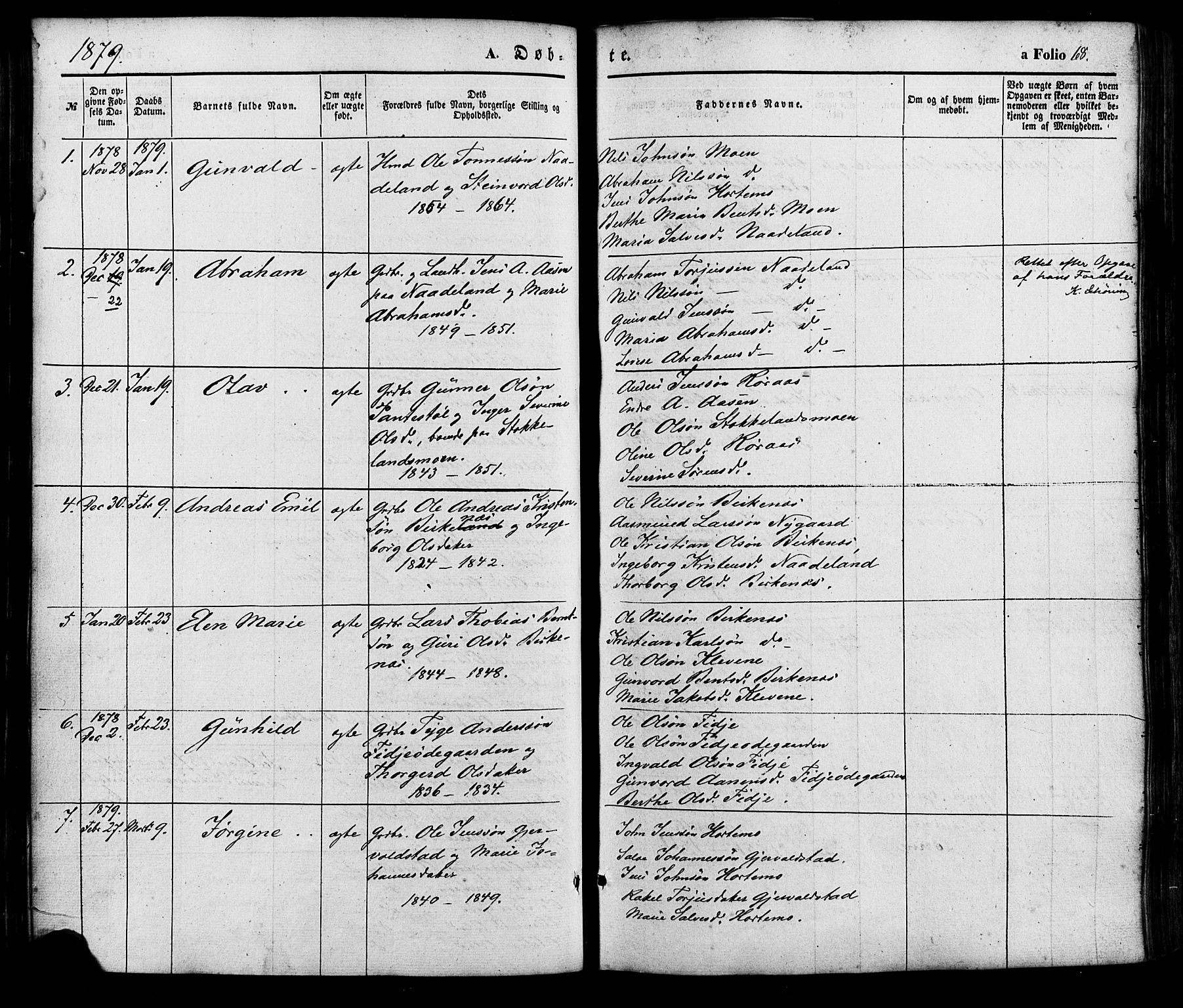Søgne sokneprestkontor, AV/SAK-1111-0037/F/Fa/Faa/L0002: Ministerialbok nr. A 2, 1854-1882, s. 68