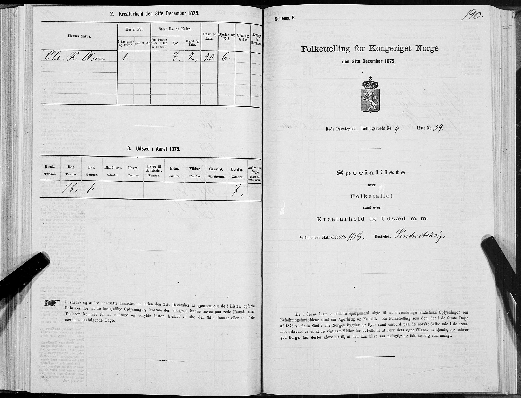 SAT, Folketelling 1875 for 1836P Rødøy prestegjeld, 1875, s. 2190