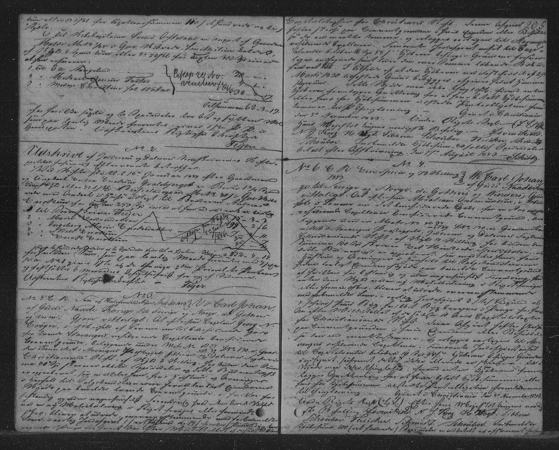 Jæren og Dalane sorenskriveri, SAST/A-100306/4/41/41BB/L0002: Pantebok nr. 2, 1842-1846, s. 205