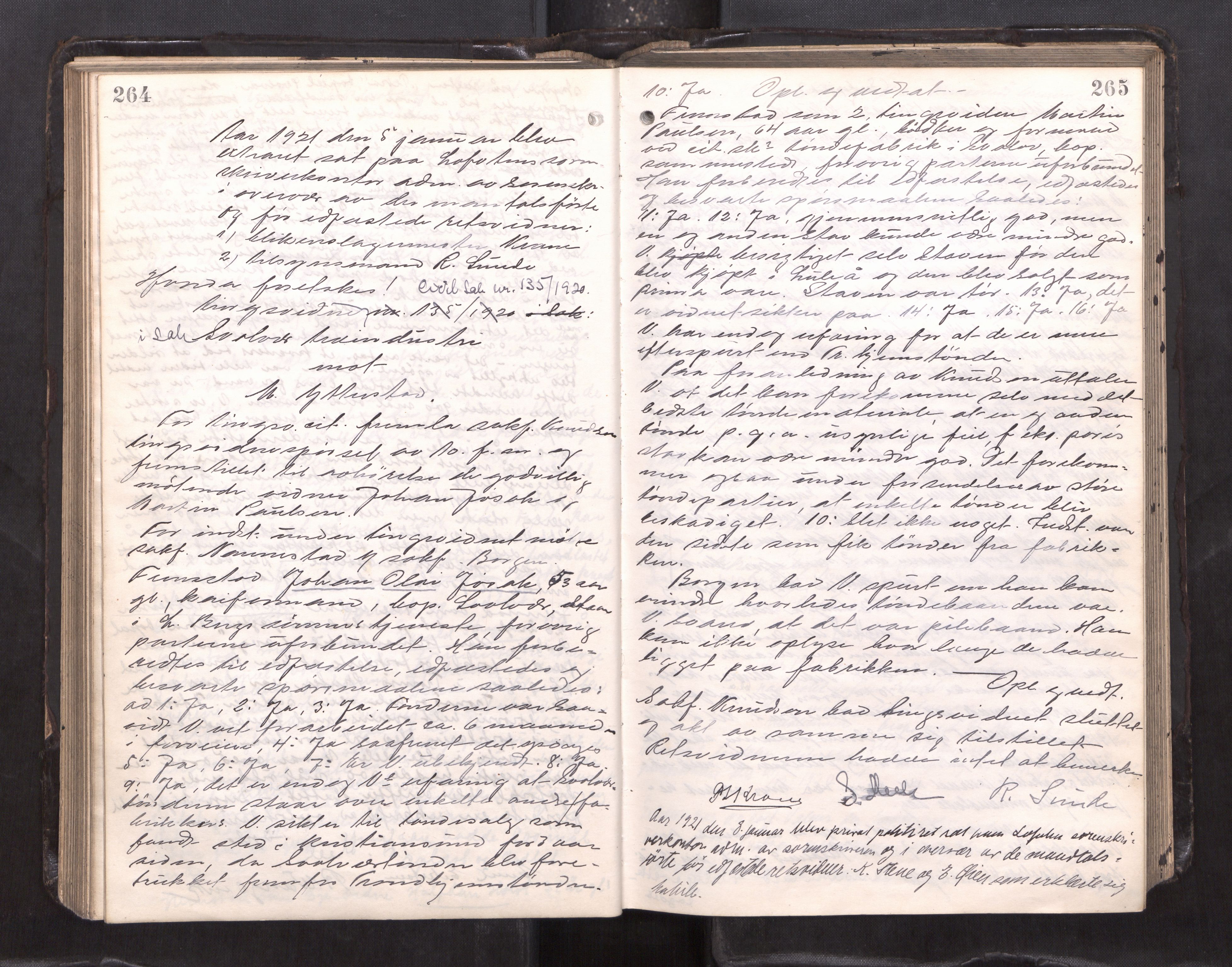 Lofoten sorenskriveri, AV/SAT-A-0017/1/1/1B/L0019: Ekstrarettsprotokoll, 1918-1934, s. 264-265