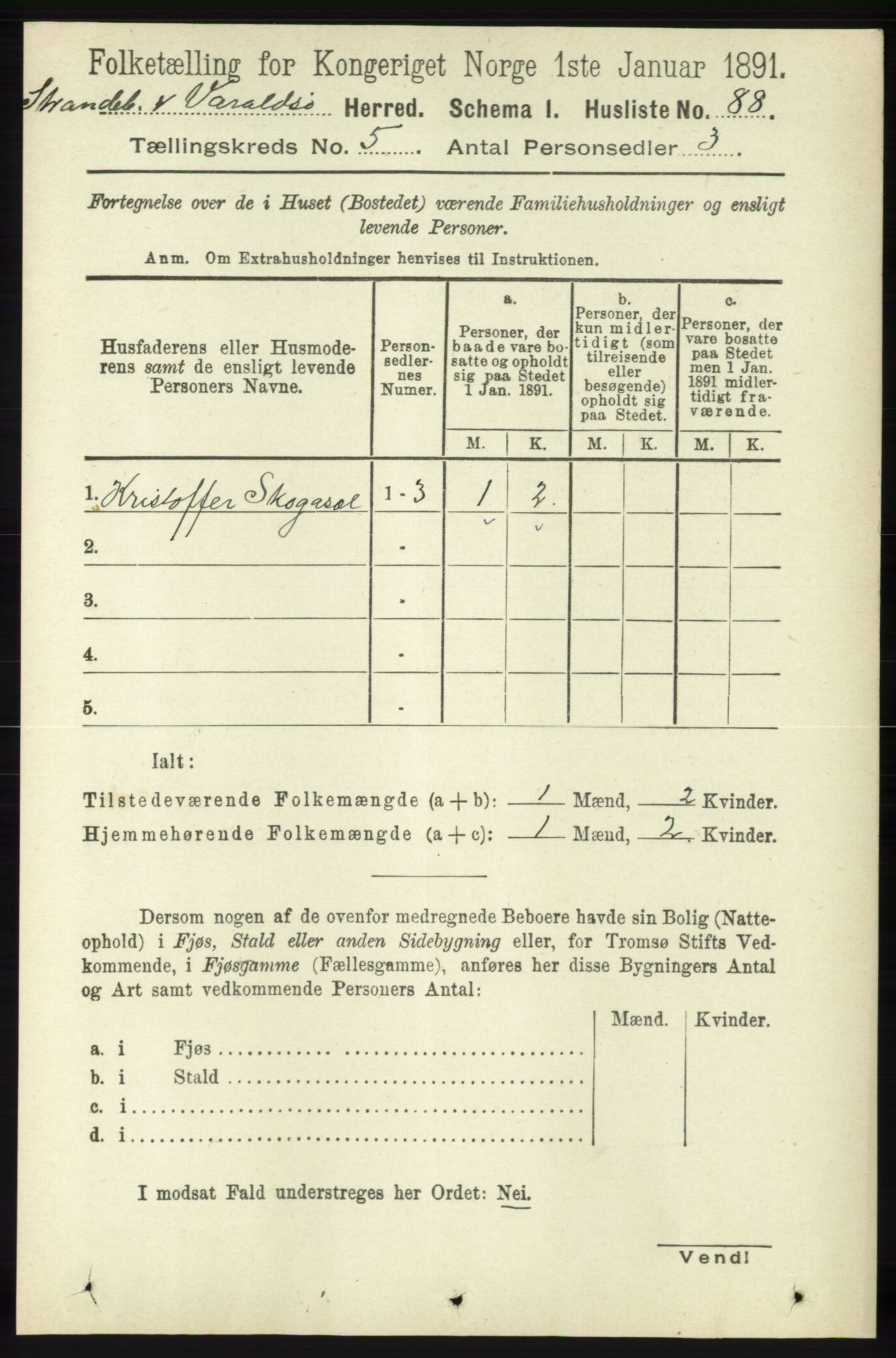 RA, Folketelling 1891 for 1226 Strandebarm og Varaldsøy herred, 1891, s. 1879