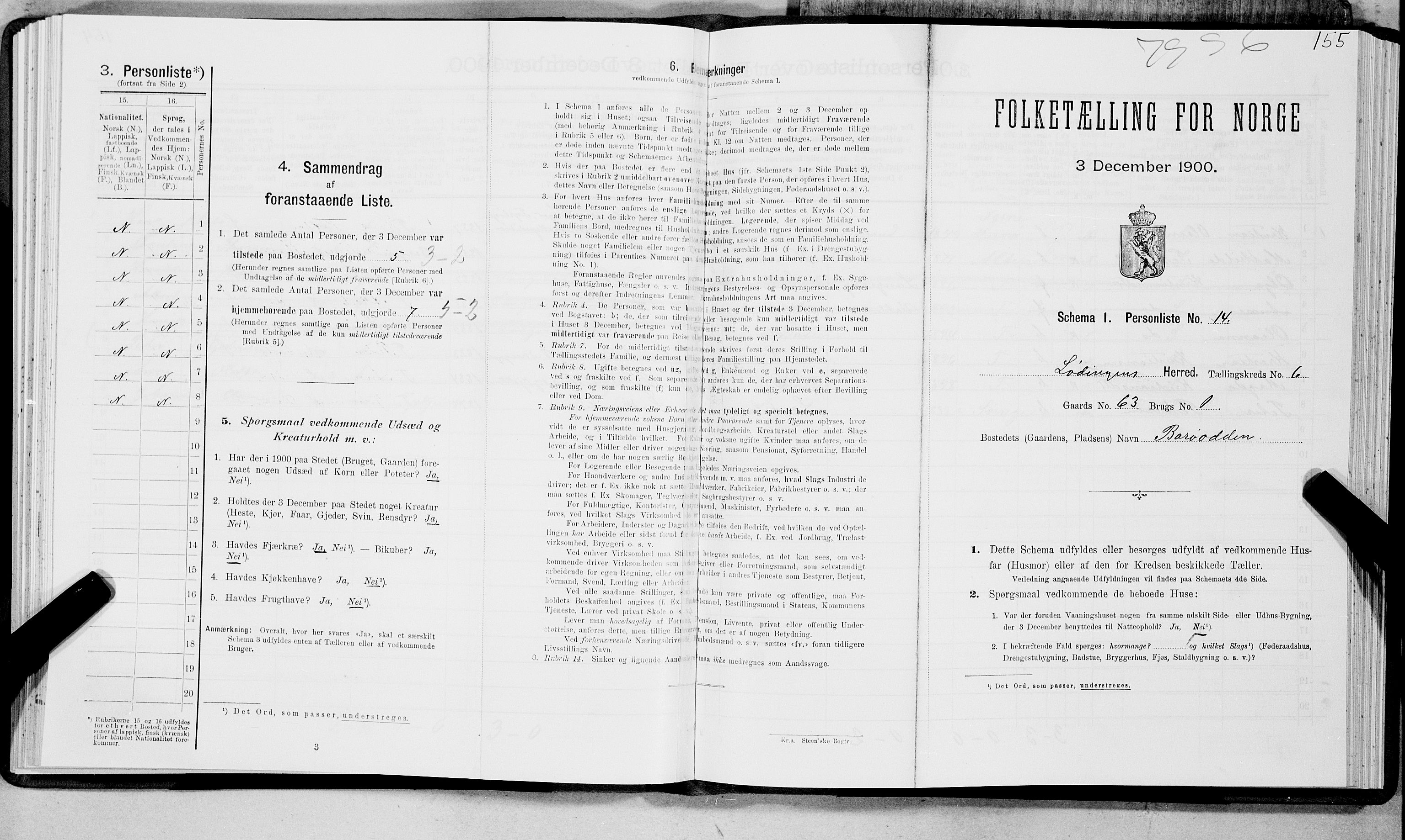 SAT, Folketelling 1900 for 1851 Lødingen herred, 1900, s. 633
