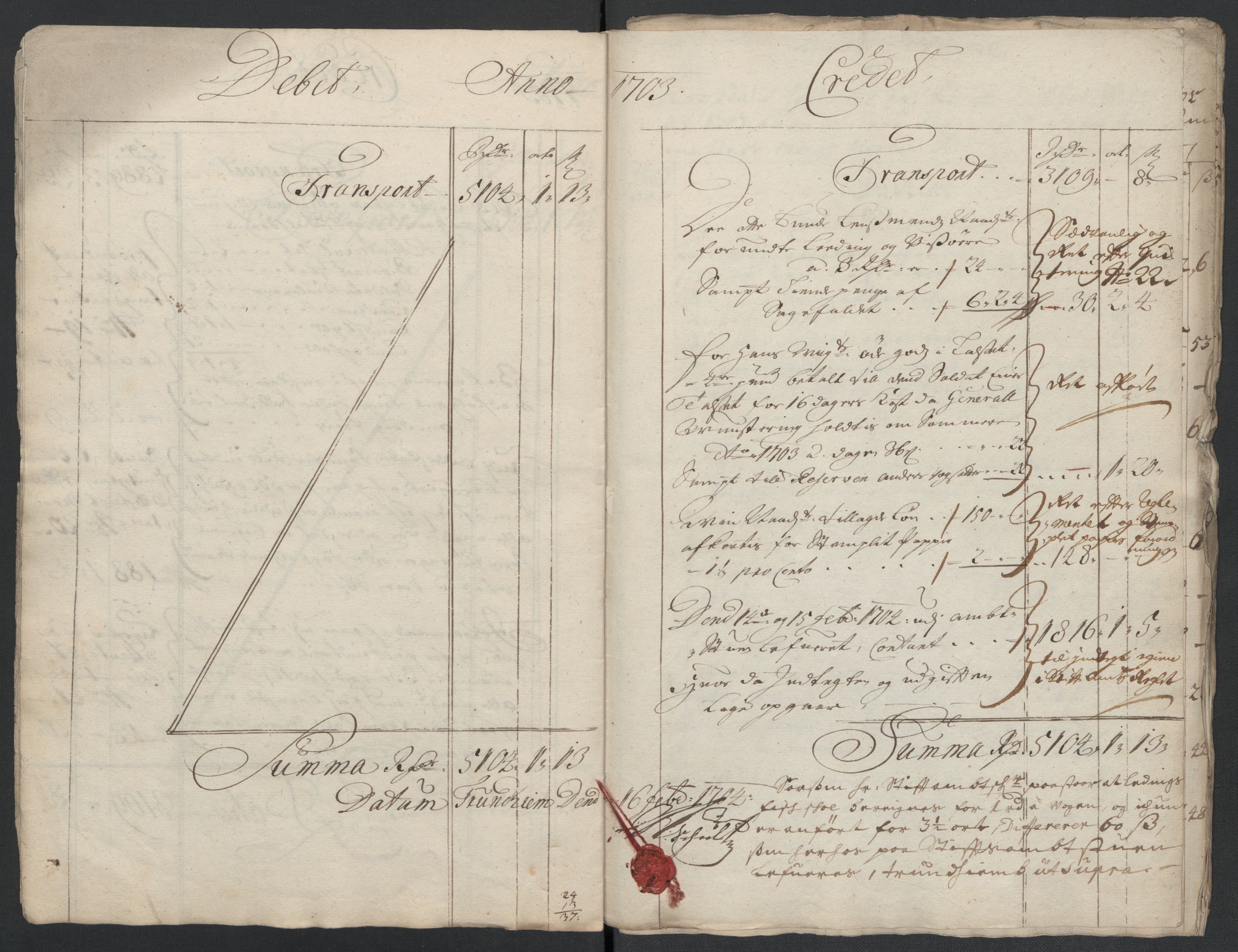 Rentekammeret inntil 1814, Reviderte regnskaper, Fogderegnskap, AV/RA-EA-4092/R55/L3656: Fogderegnskap Romsdal, 1703-1705, s. 11