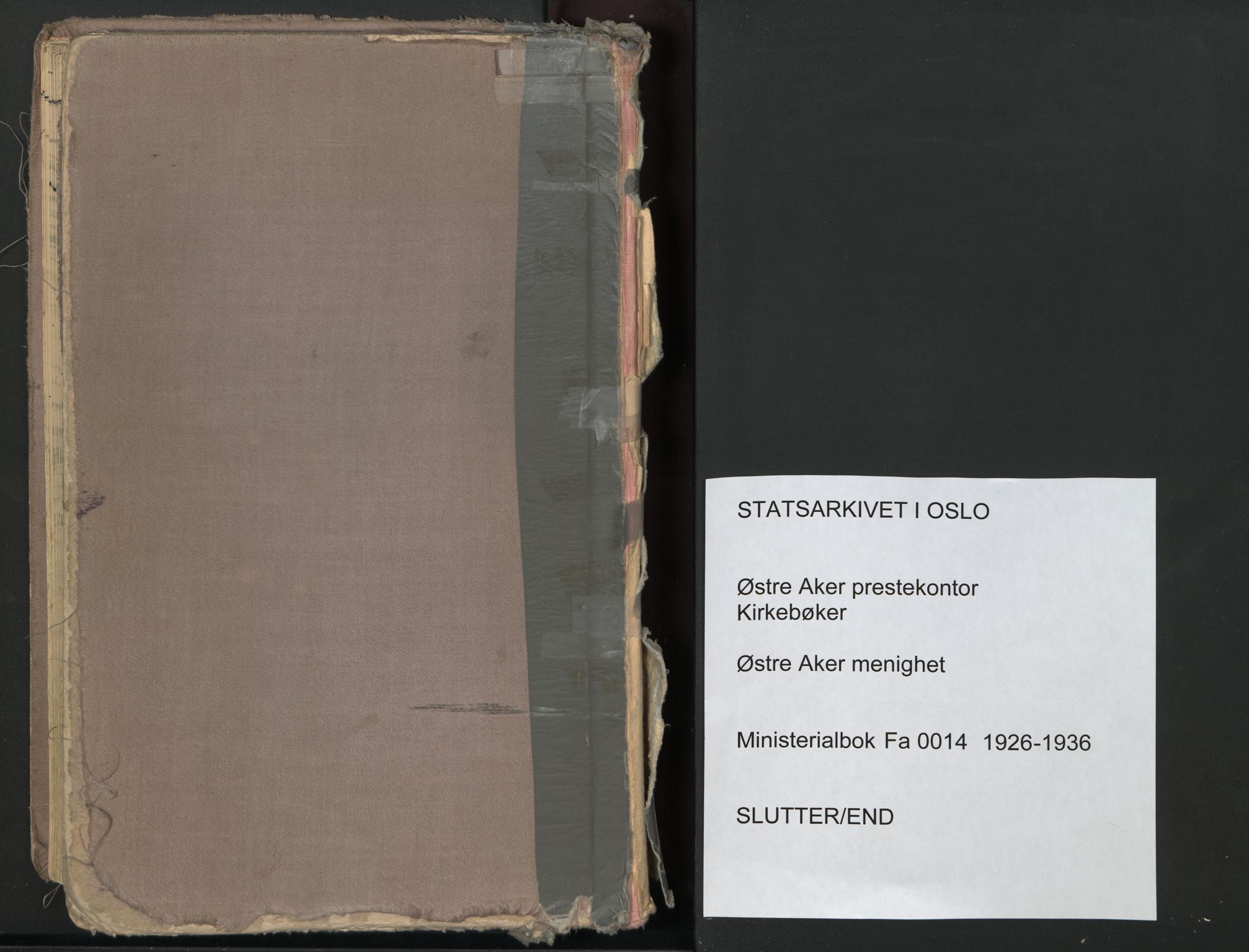 Østre Aker prestekontor Kirkebøker, SAO/A-10840/F/Fa/L0014: Ministerialbok nr. I 14, 1926-1936