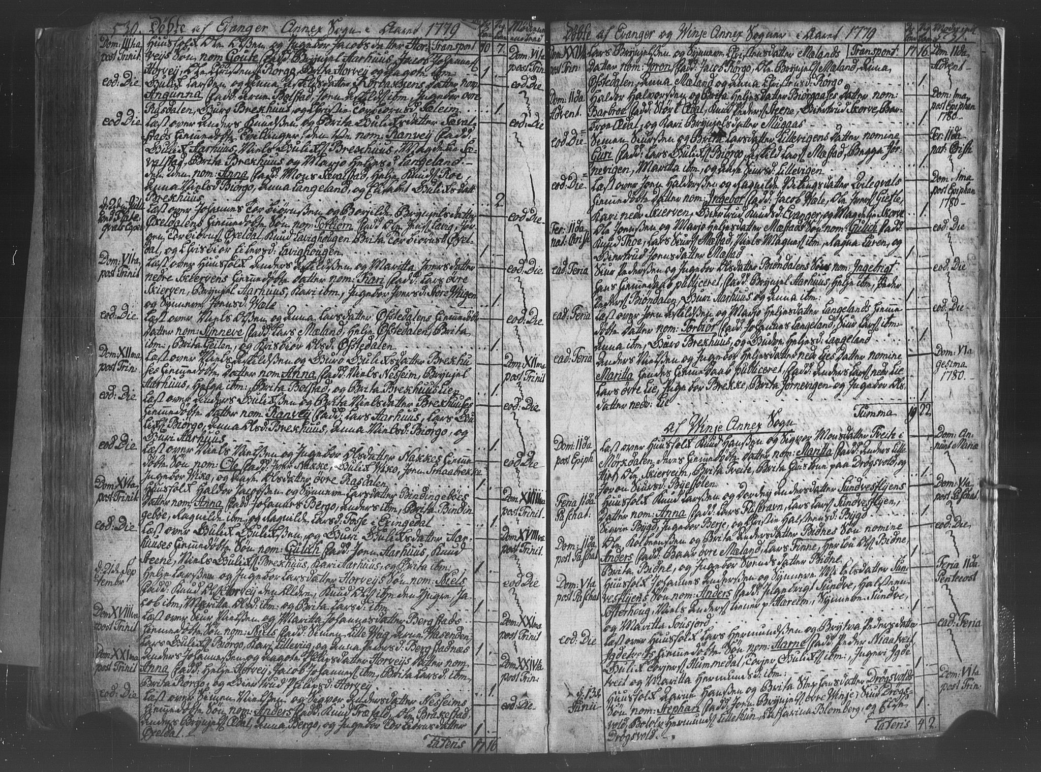 Voss sokneprestembete, SAB/A-79001/H/Haa: Ministerialbok nr. A 8, 1752-1780, s. 530-531
