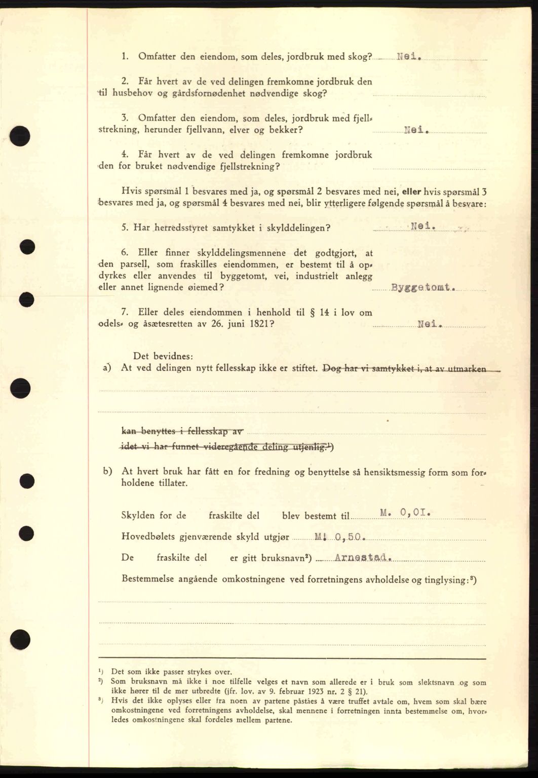 Nordre Sunnmøre sorenskriveri, SAT/A-0006/1/2/2C/2Ca: Pantebok nr. A11, 1941-1941, Dagboknr: 1249/1941